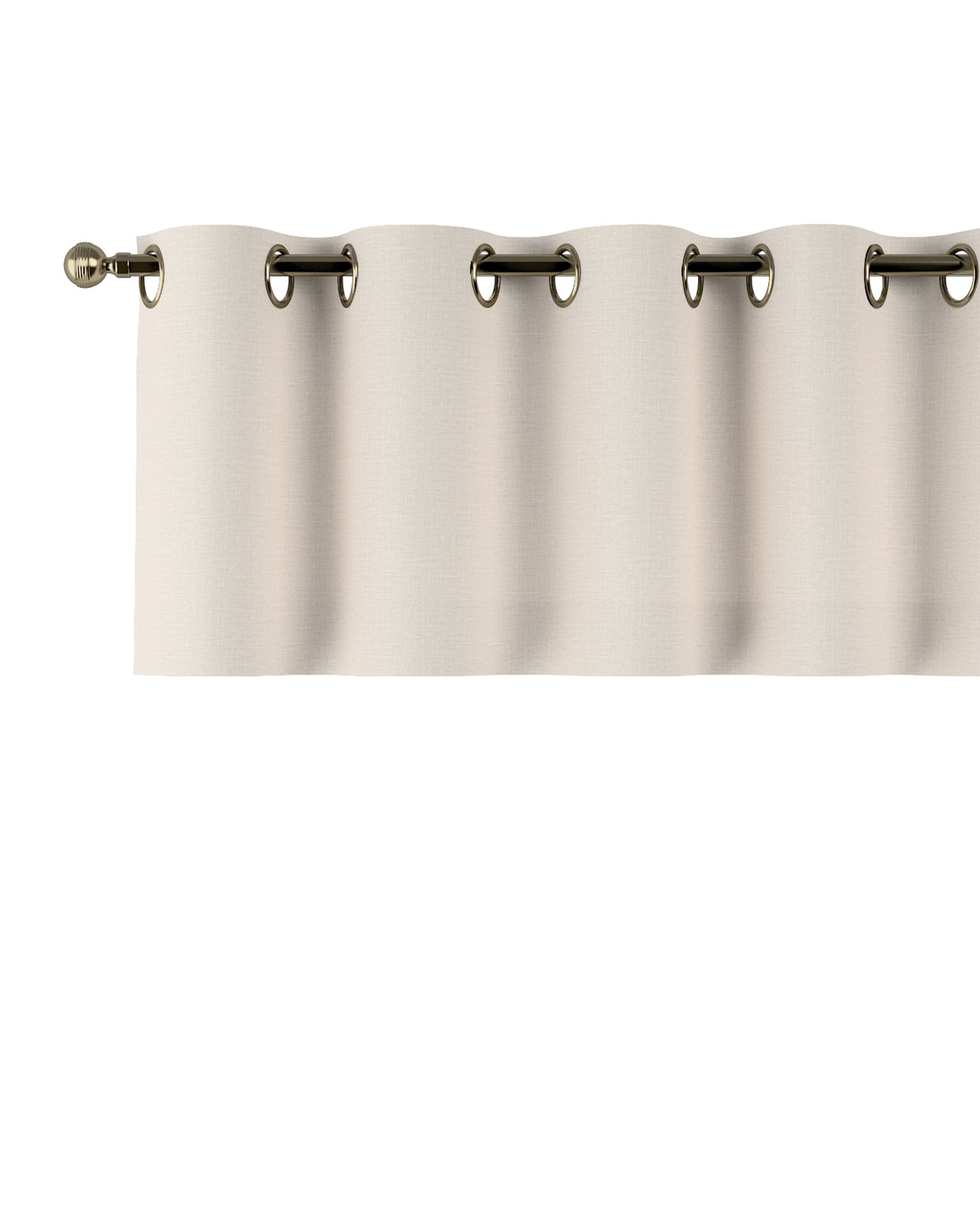 Eyelet pelmet product colour beige fabric structured