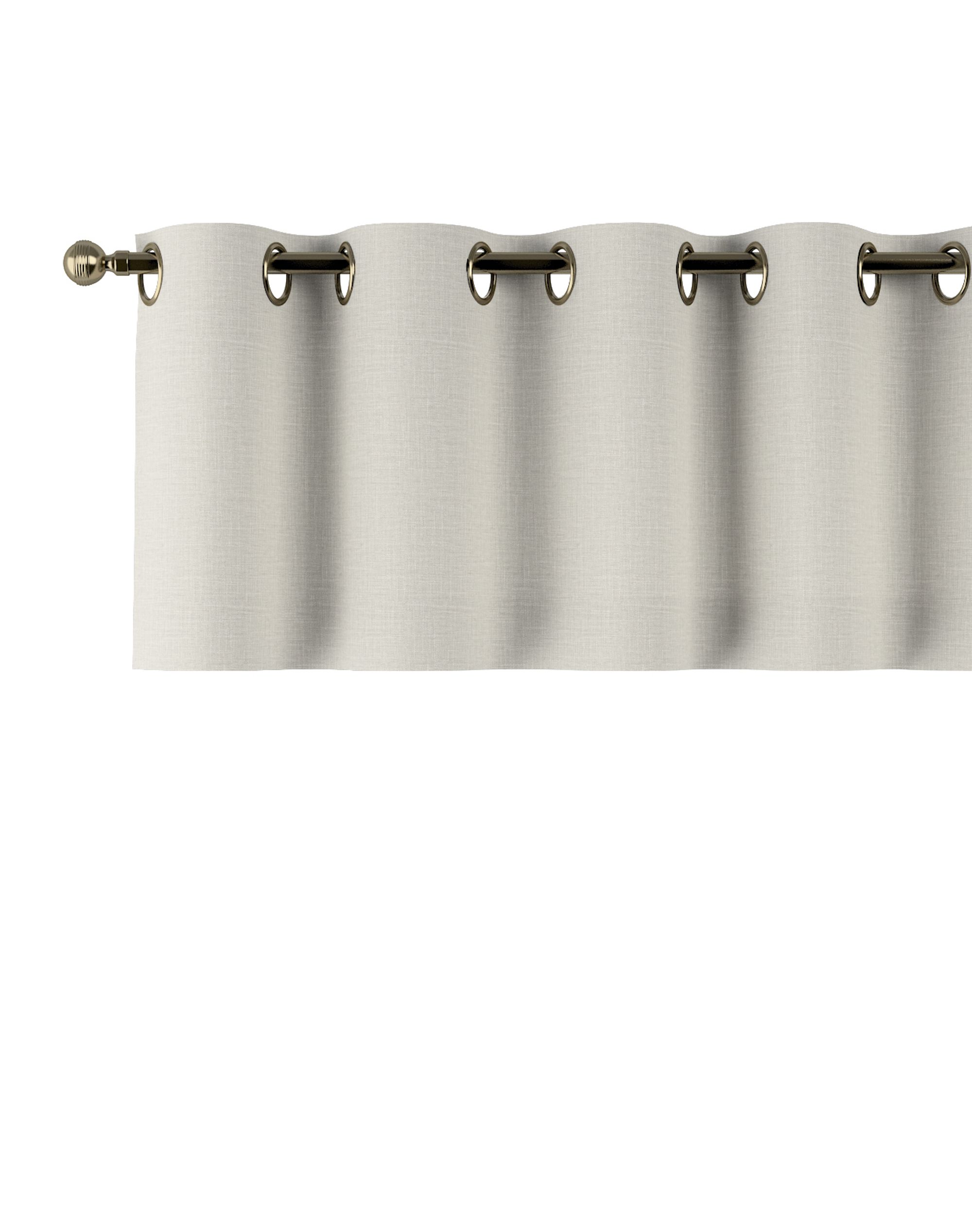 Eyelet pelmet product colour grey fabric structured