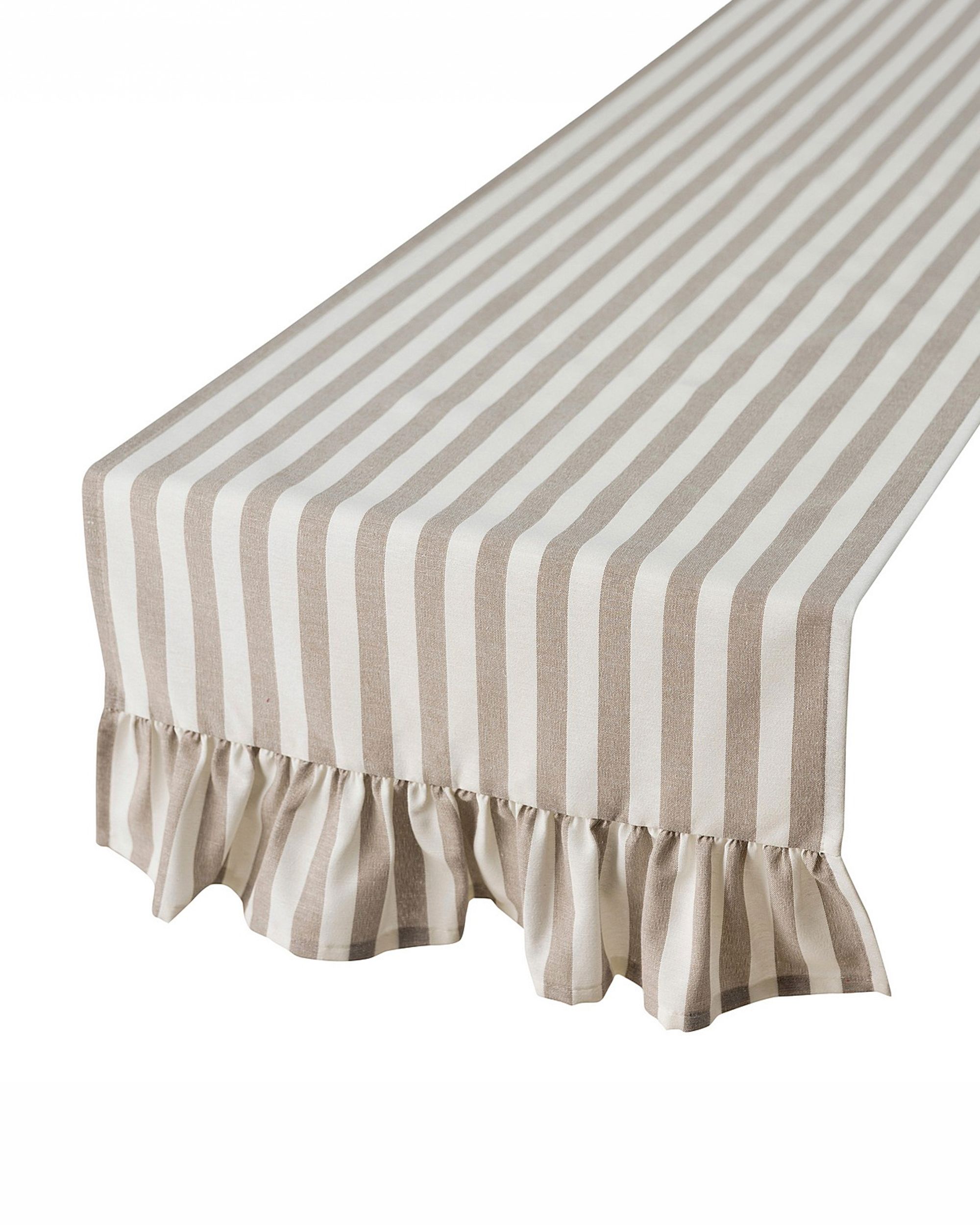 Table runner with valance 40x160 cm product colour beige fabric patterned