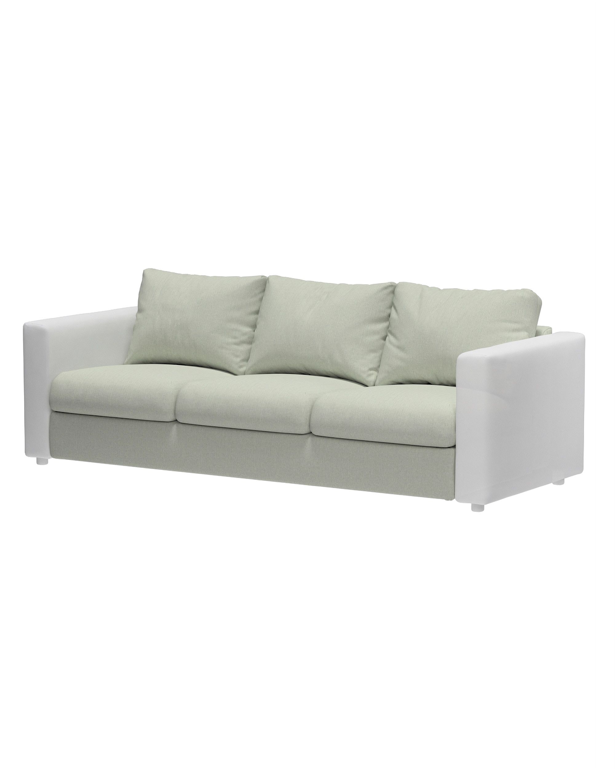 Cover for the non-convertible 3-seater Vimle section product colour blue fabric structured