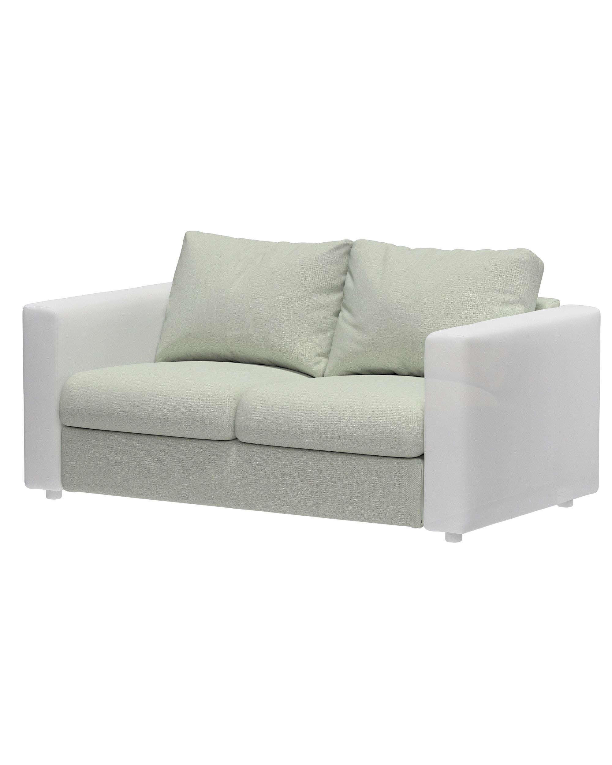 Cover for 2-seater section Vimle product colour blue fabric structured