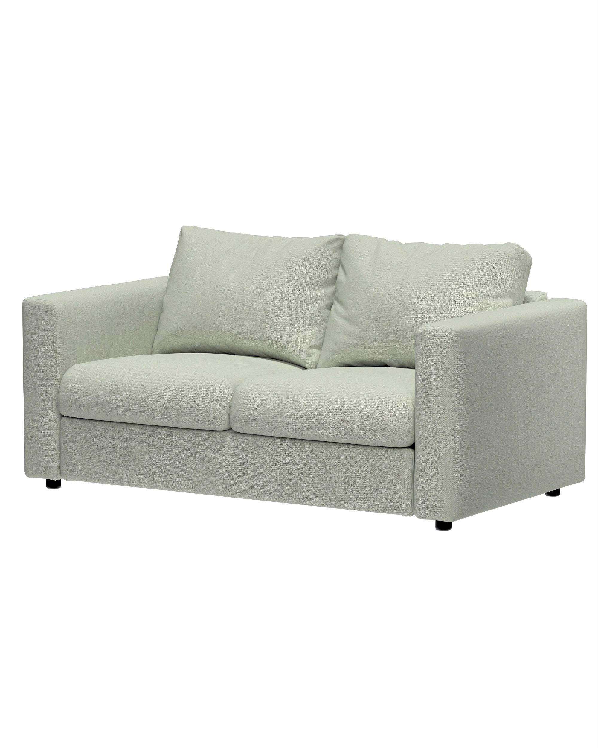 Cover for 2-seater section Vimle product colour blue fabric structured (hover)