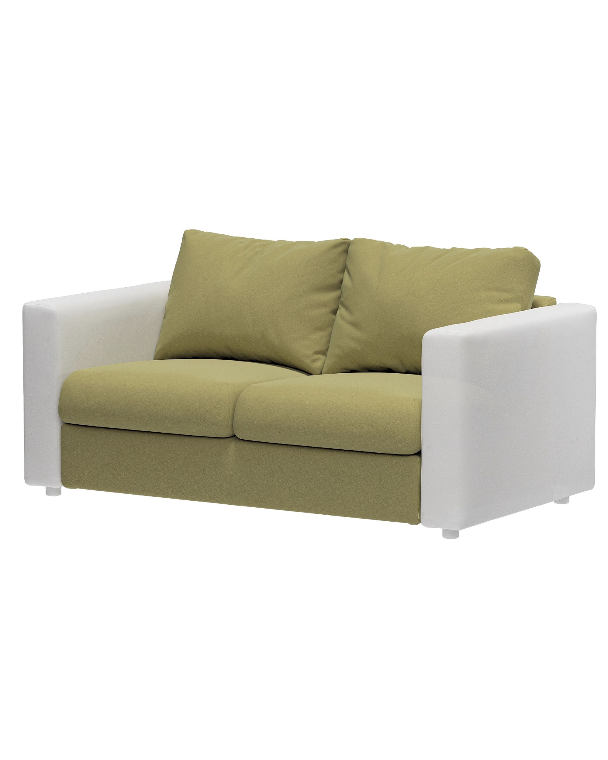 Cover for 2-seater section Vimle product colour green fabric gloss, velvet