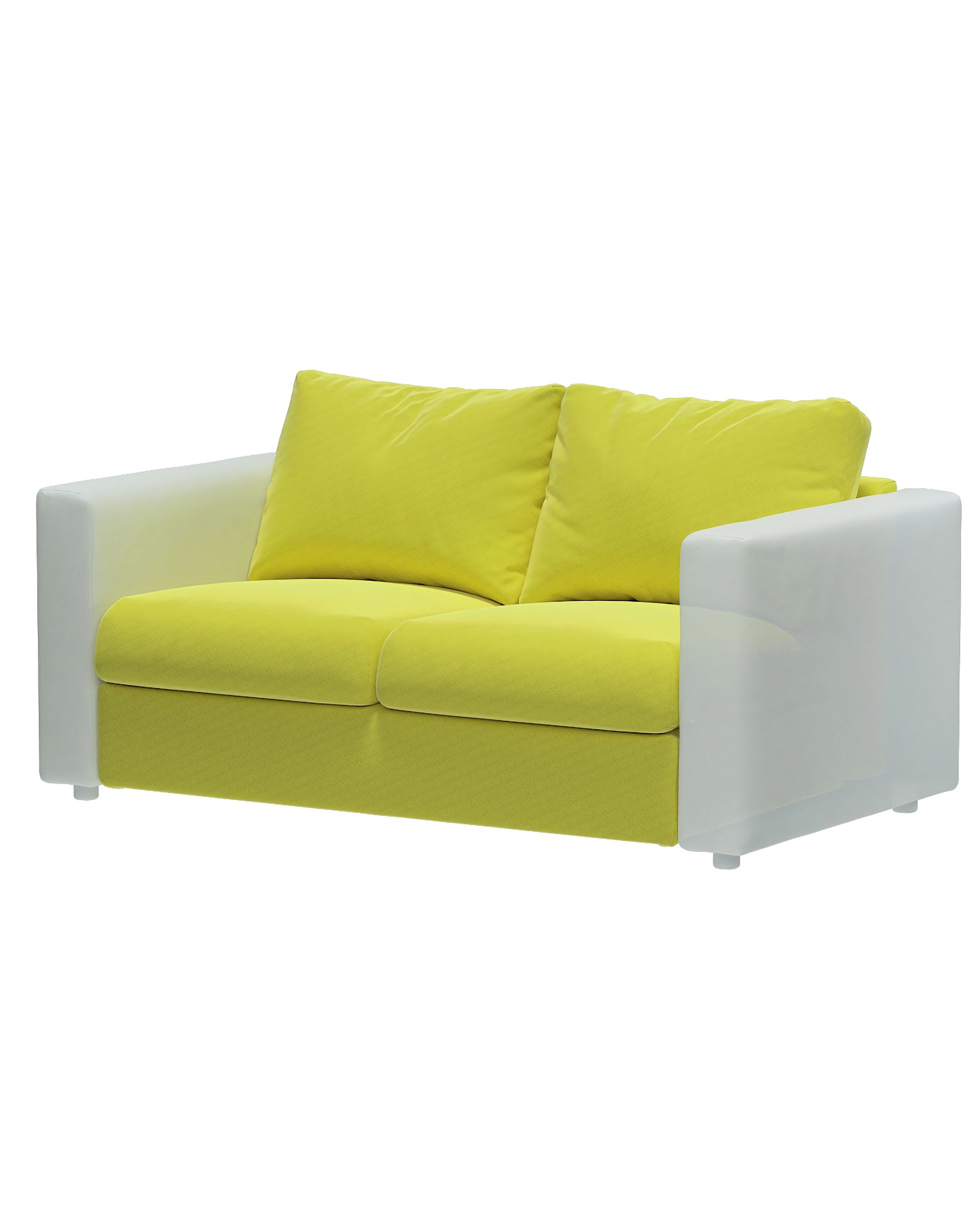 Cover for 2-seater section Vimle product colour green fabric gloss, velvet
