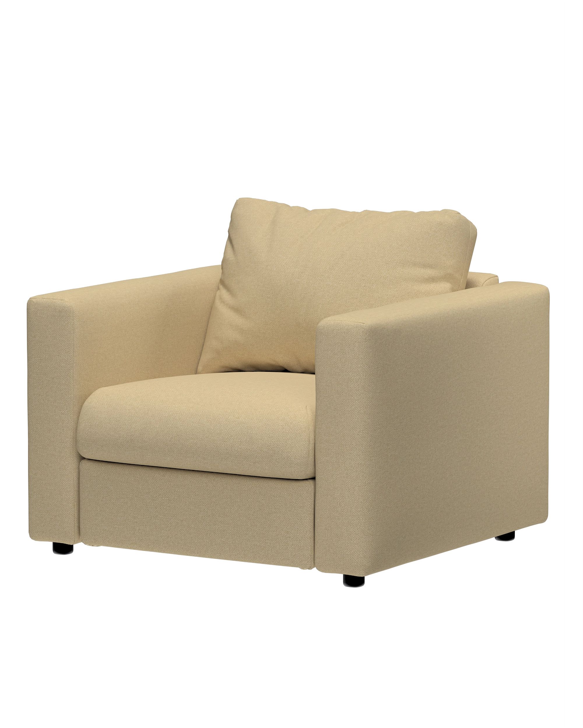 Cover for 1-seater section Vimle product colour green fabric structured (hover)