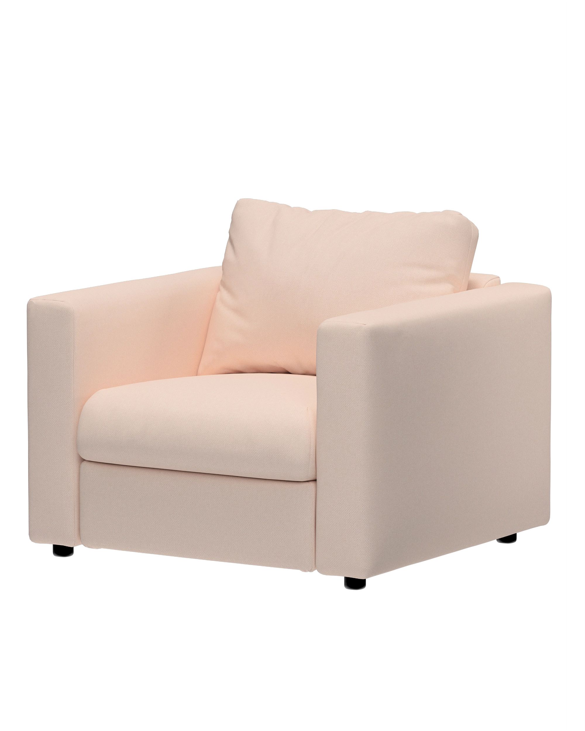 Cover for 1-seater section Vimle product colour pink fabric structured (hover)