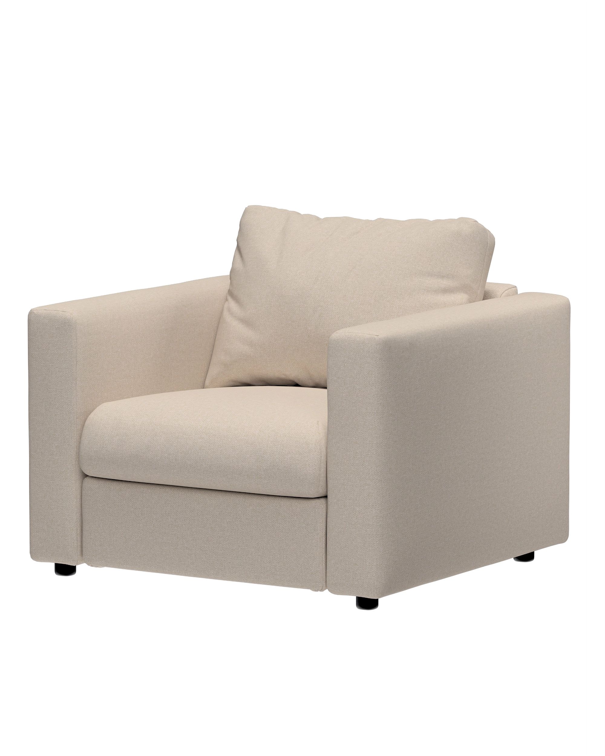 Cover for 1-seater section Vimle product colour grey fabric structured (hover)