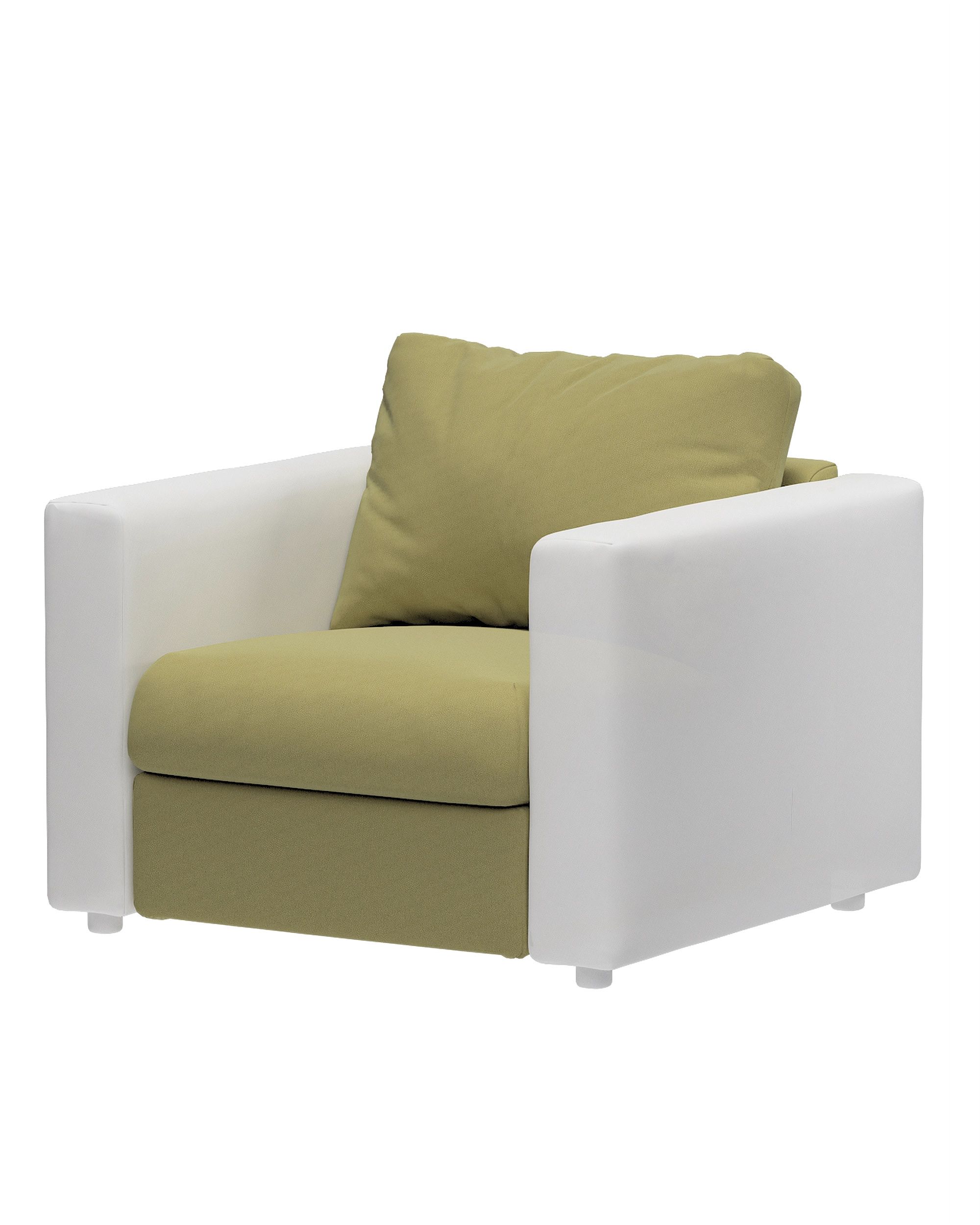 Cover for 1-seater section Vimle product colour green fabric gloss, velvet