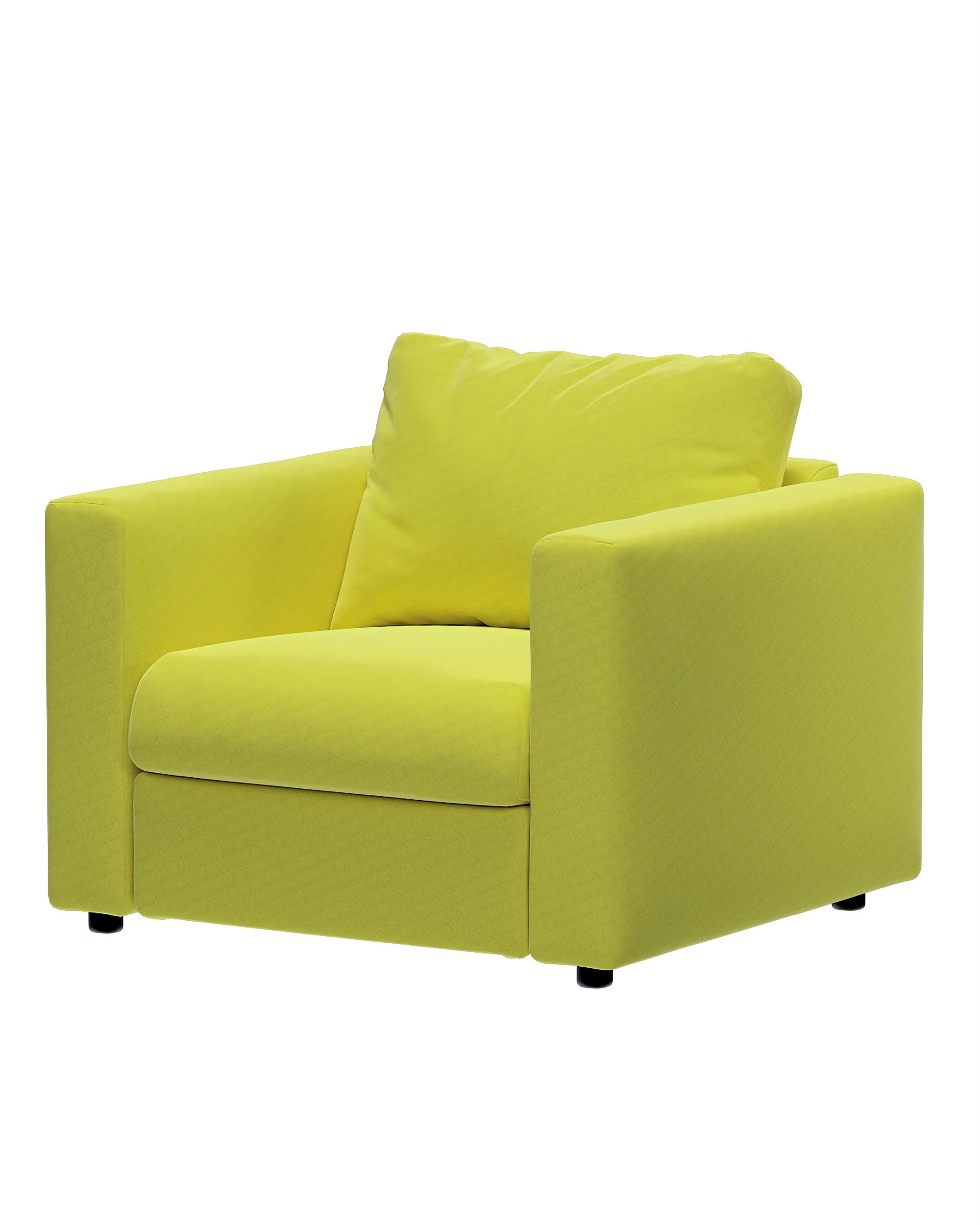 Cover for 1-seater section Vimle product colour green fabric gloss, velvet (hover)