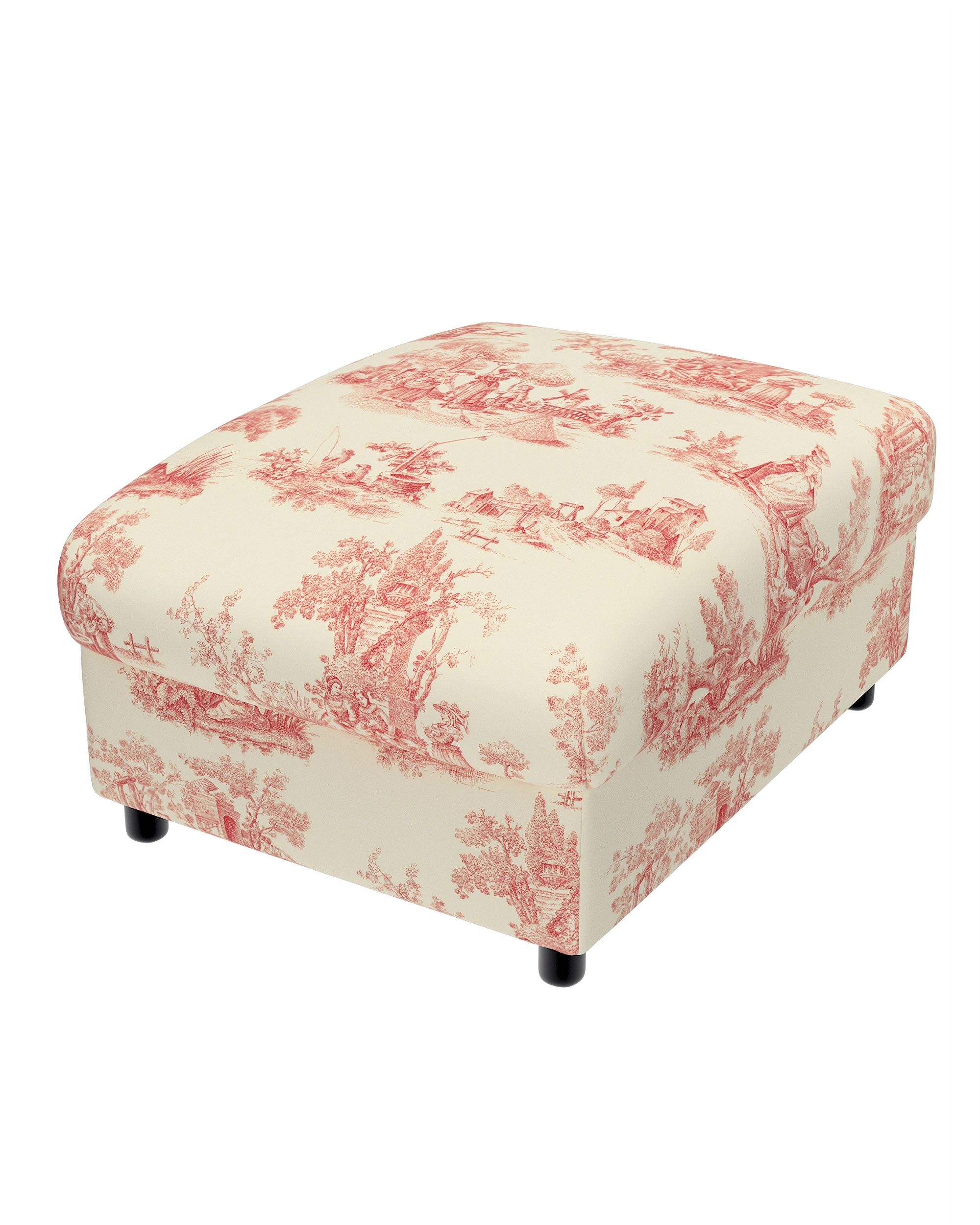 Cover for footstool Vimle product colour red fabric patterned (hover)