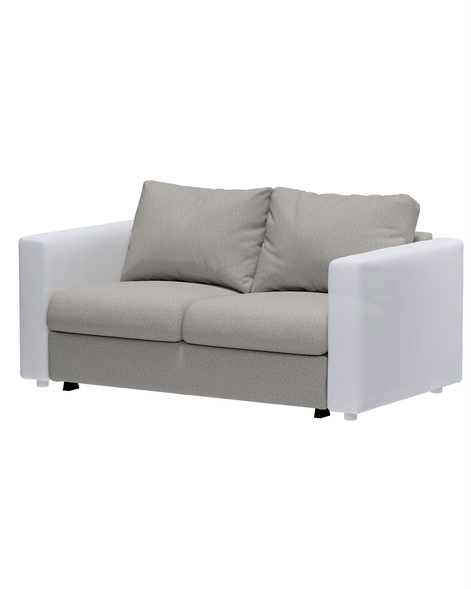 Cover for 2-seater sofa bed section Vimle product colour grey fabric structured