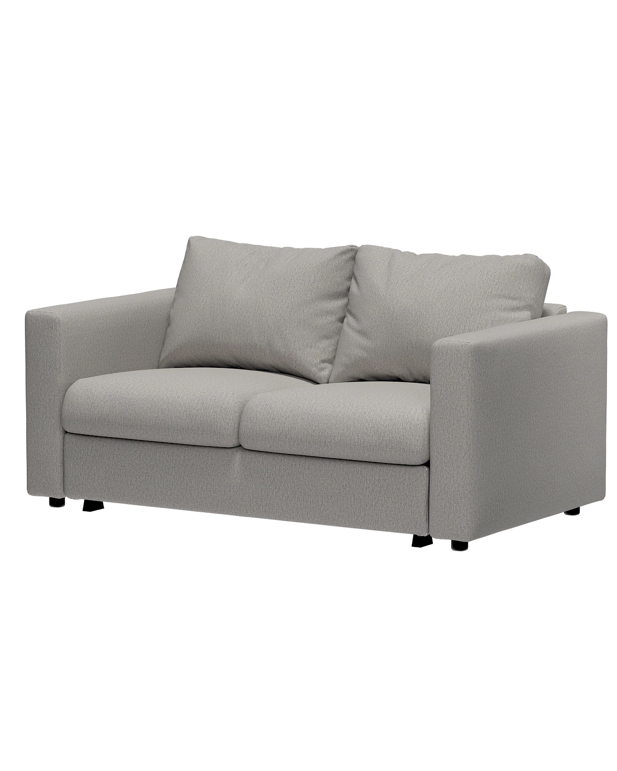 Cover for 2-seater sofa bed section Vimle product colour grey fabric structured (hover)
