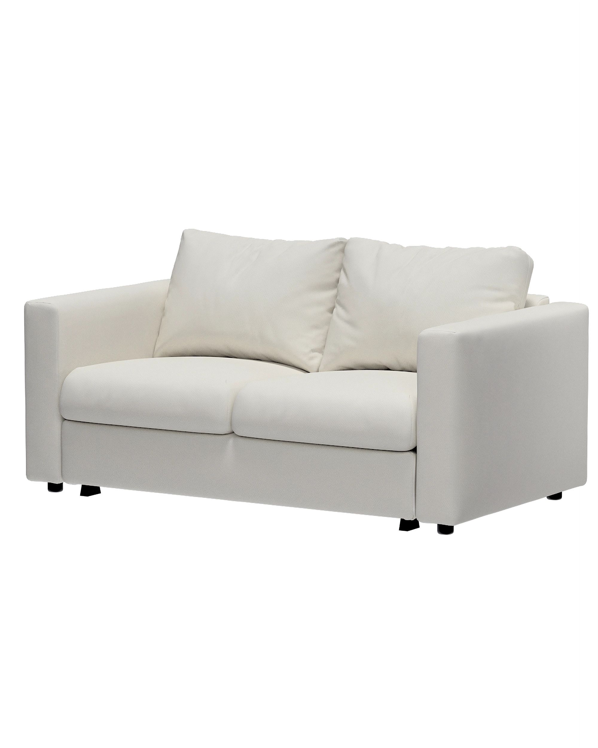 Cover for 2-seater sofa bed section Vimle product colour grey fabric structured (hover)