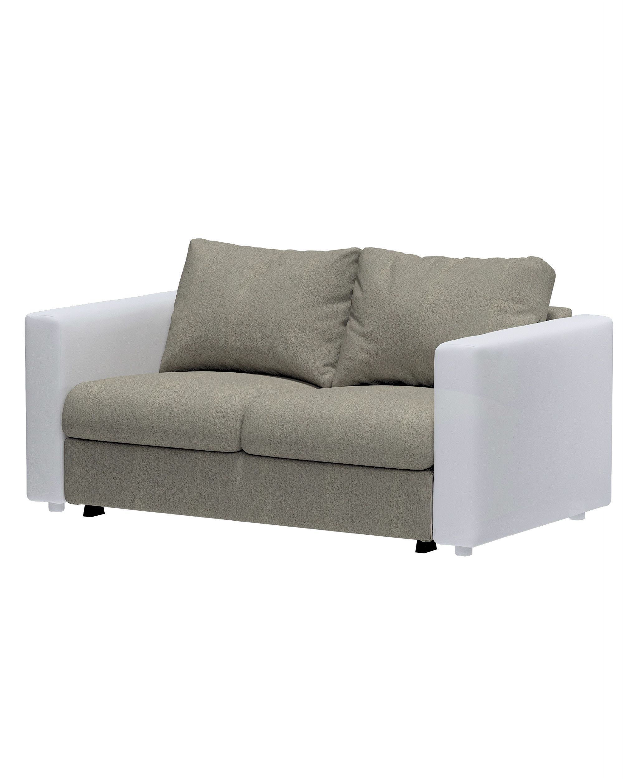 Cover for 2-seater sofa bed section Vimle product colour beige fabric structured