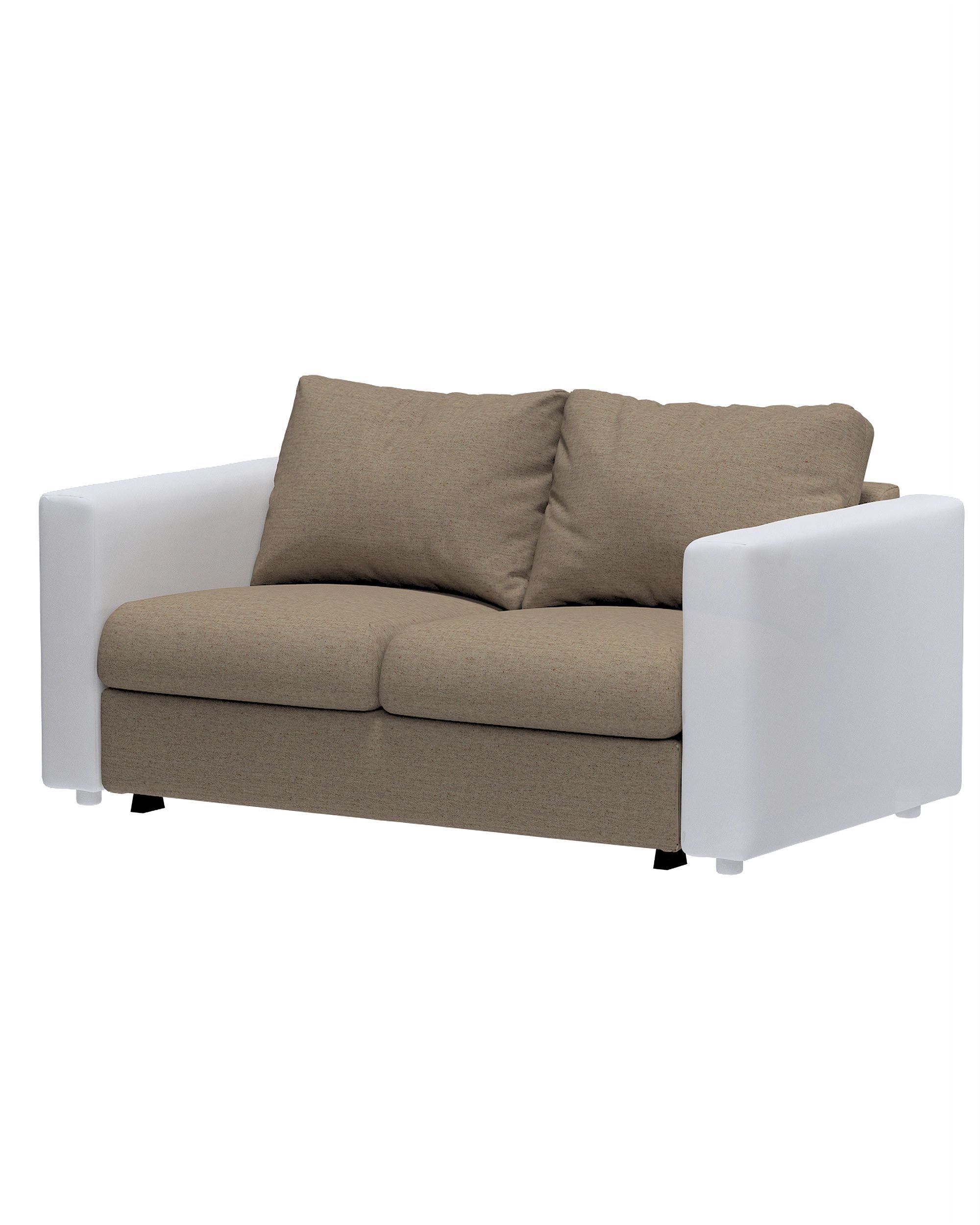 Cover for 2-seater sofa bed section Vimle product colour beige fabric structured