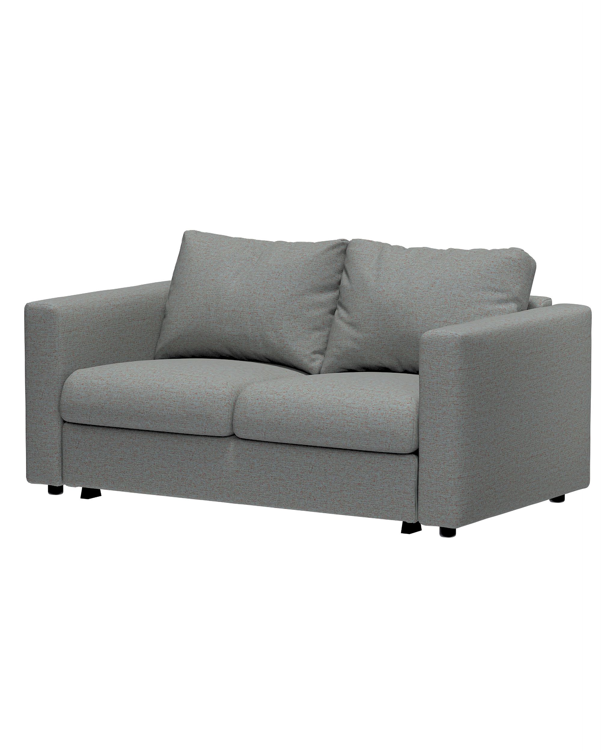 Cover for 2-seater sofa bed section Vimle product colour blue fabric structured (hover)
