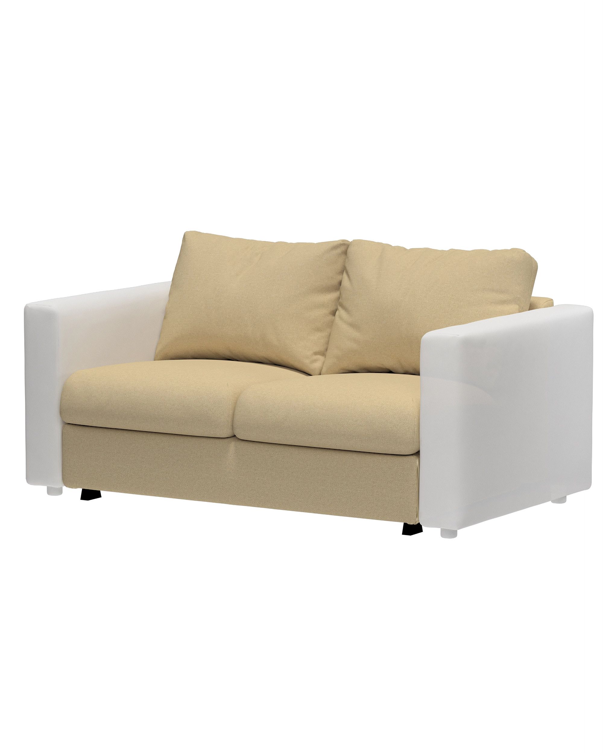 Cover for 2-seater sofa bed section Vimle product colour green fabric structured