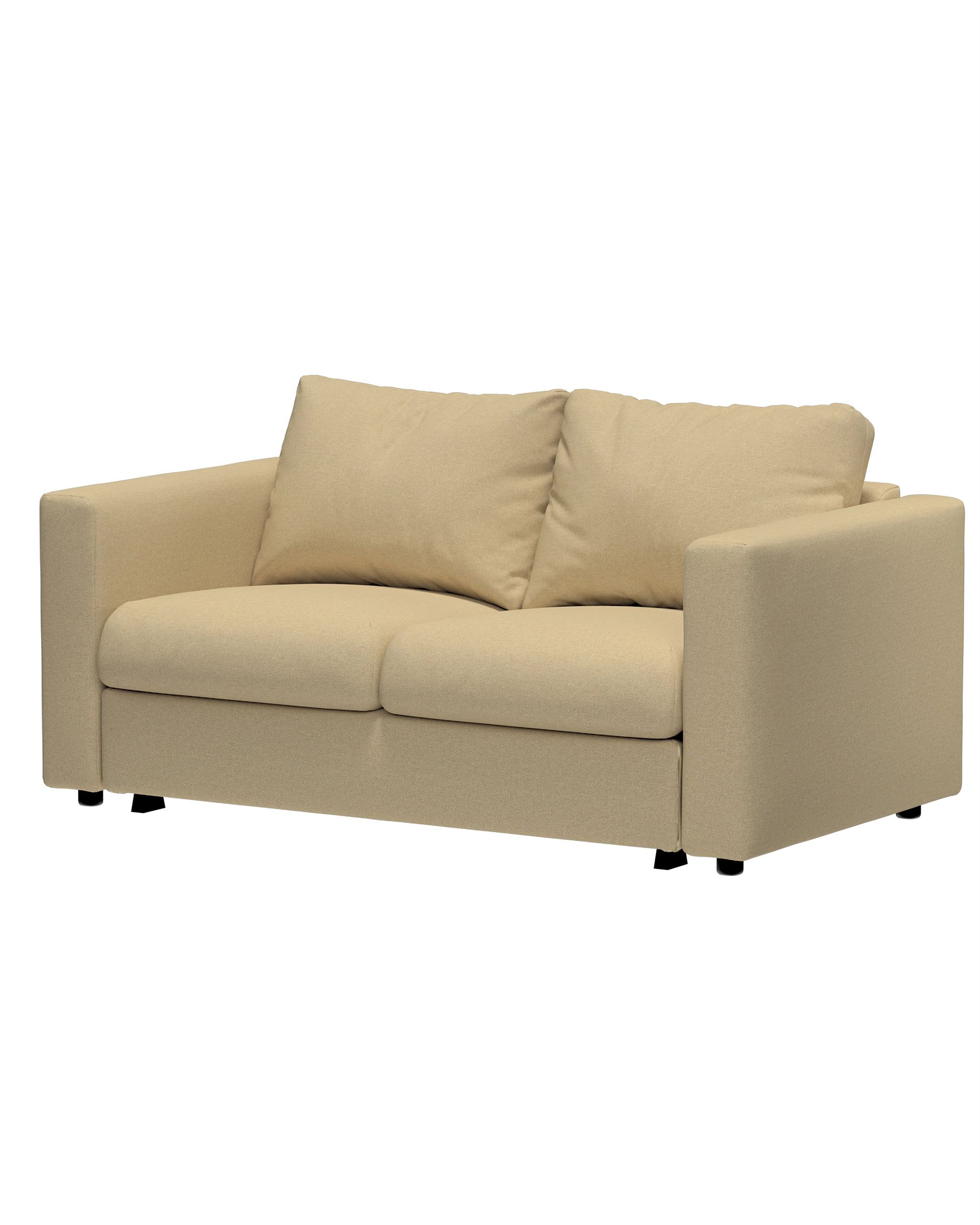 Cover for 2-seater sofa bed section Vimle product colour green fabric structured (hover)