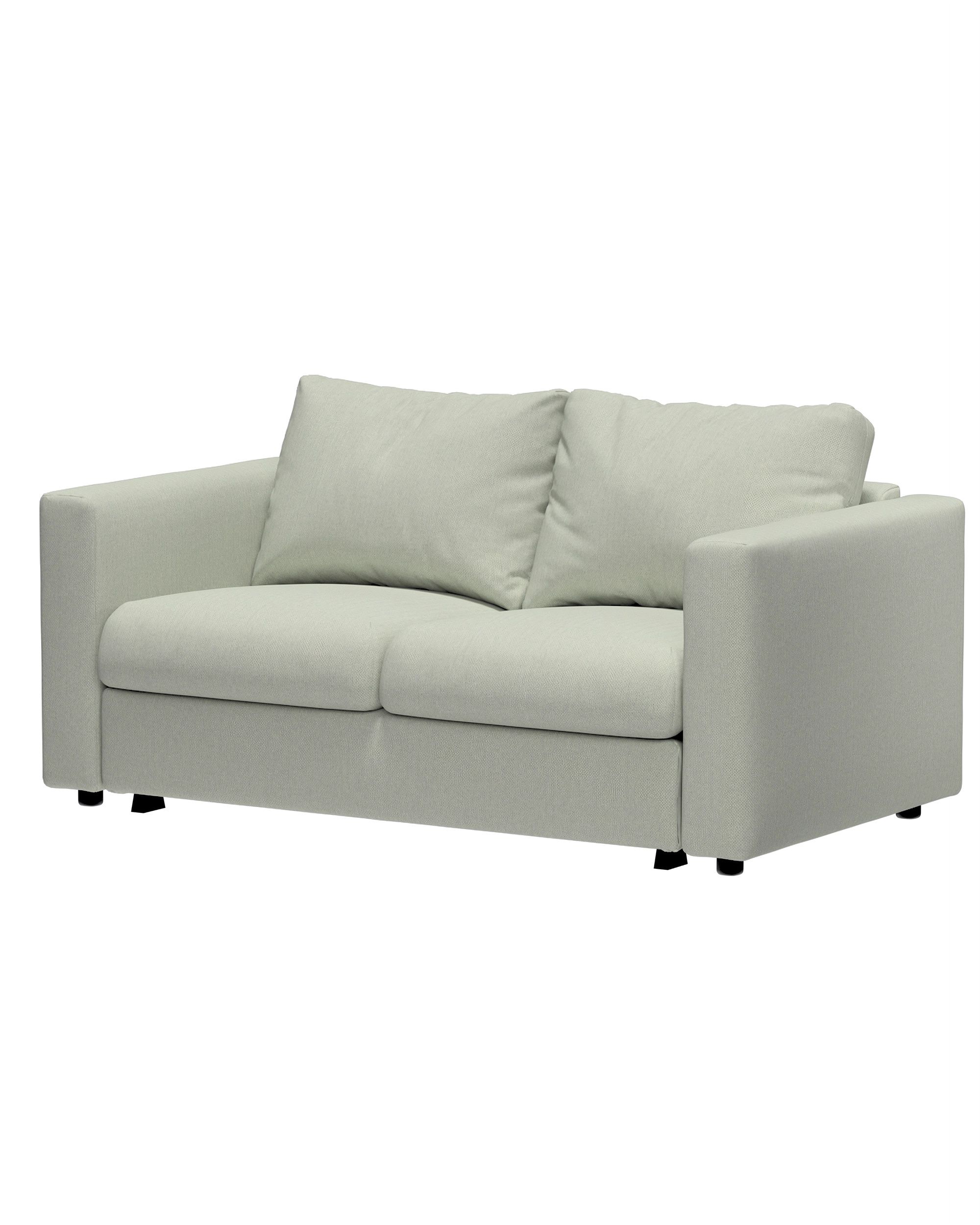 Cover for 2-seater sofa bed section Vimle product colour blue fabric structured (hover)