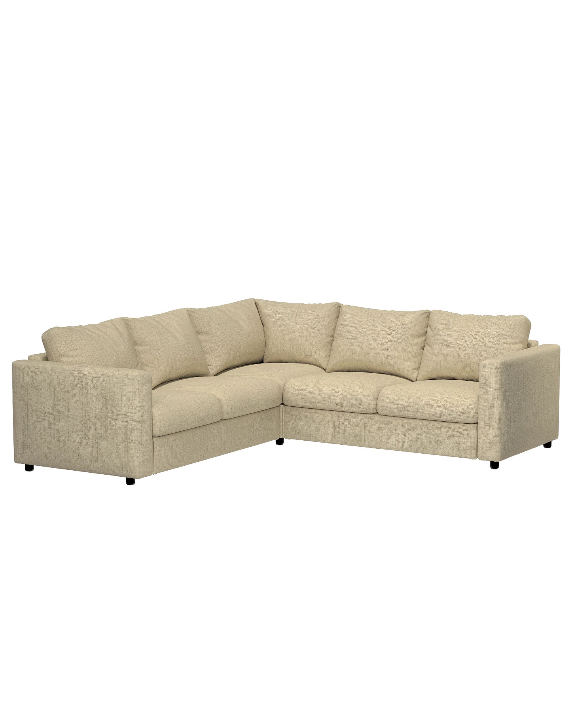 Cover for corner section Vimle product colour beige fabric structured (hover)