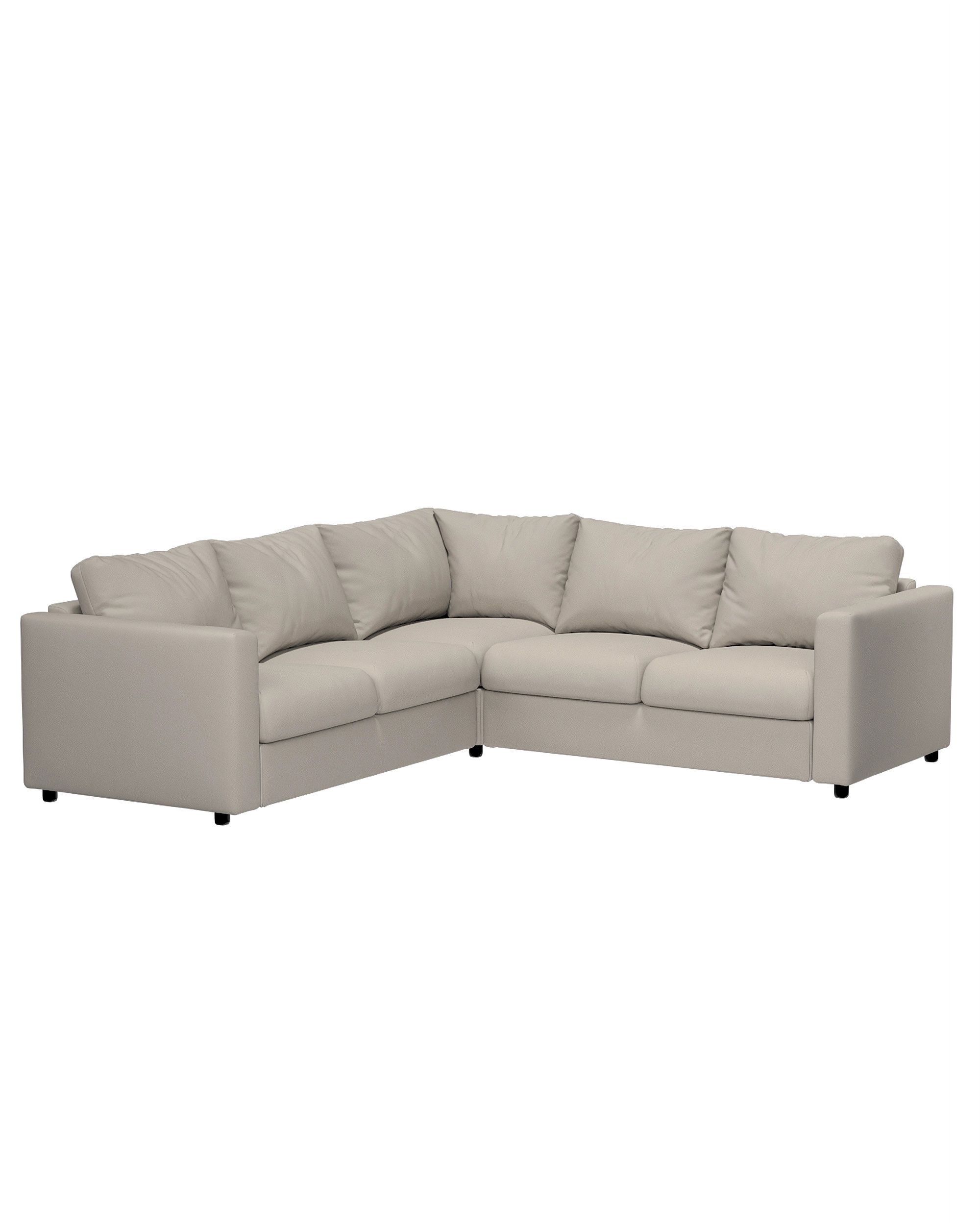 Cover for corner section Vimle product colour grey fabric structured (hover)