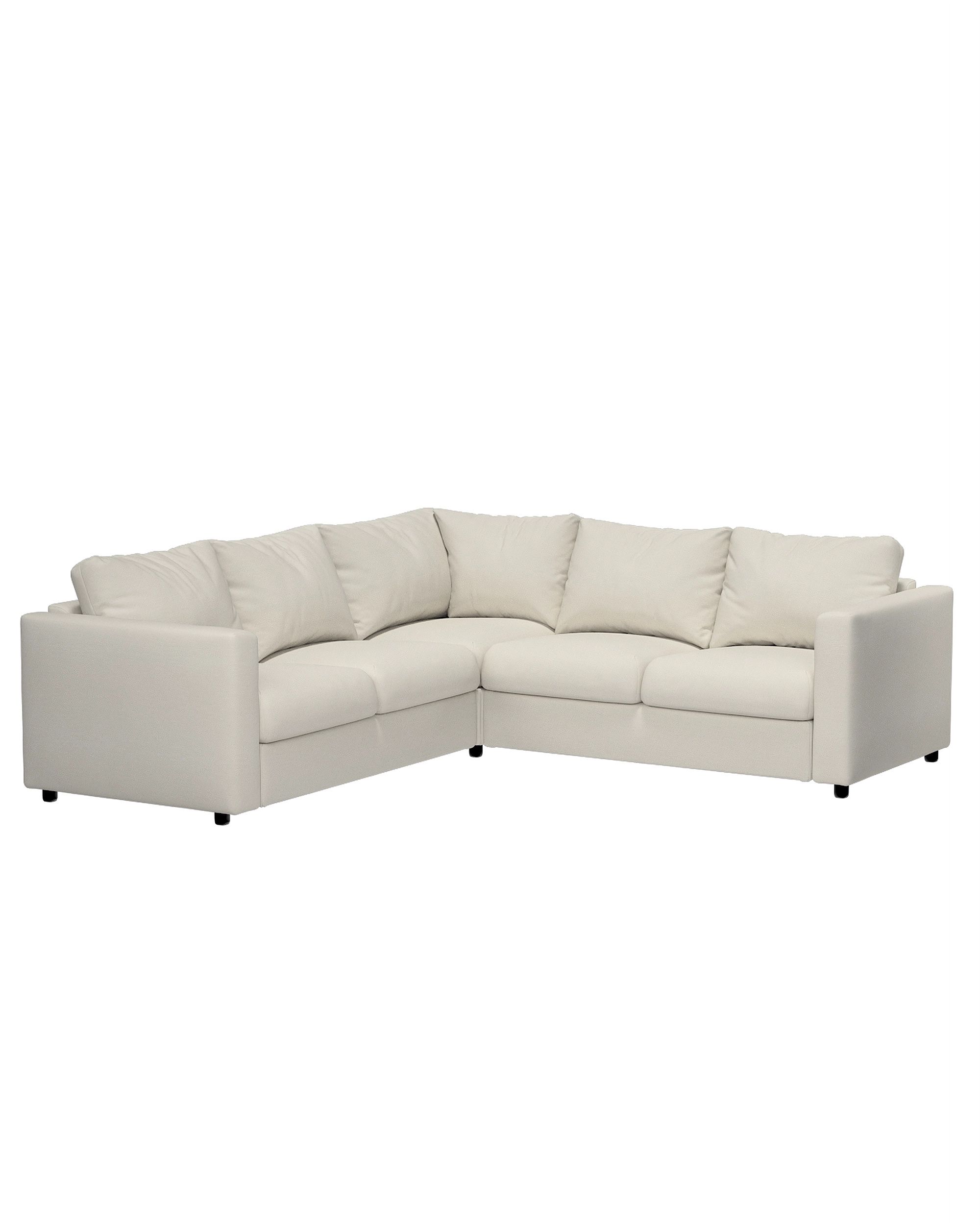 Cover for corner section Vimle product colour grey fabric gloss, structured, velvet (hover)
