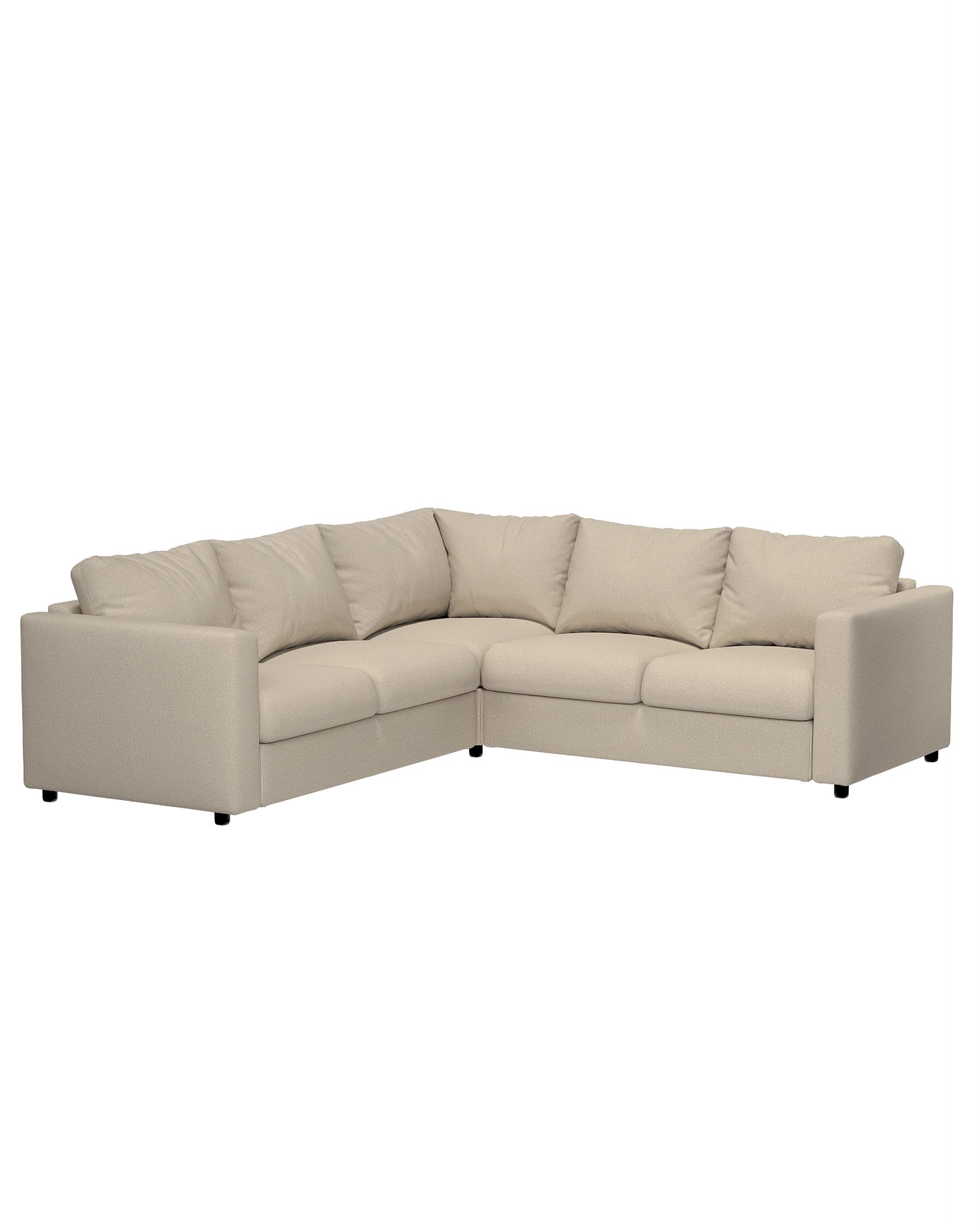 Cover for corner section Vimle product colour beige fabric structured (hover)