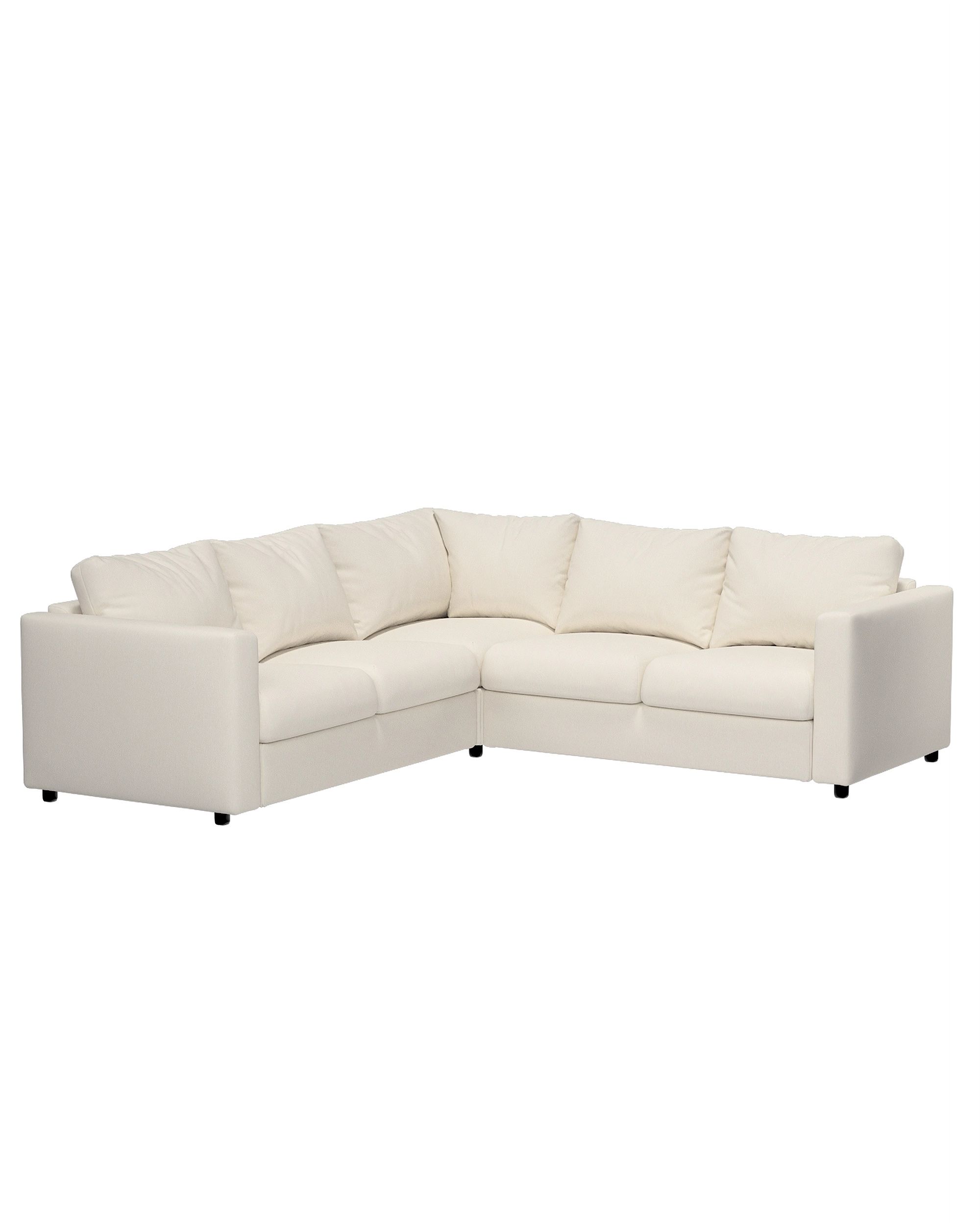 Cover for corner section Vimle product colour cream fabric structured (hover)