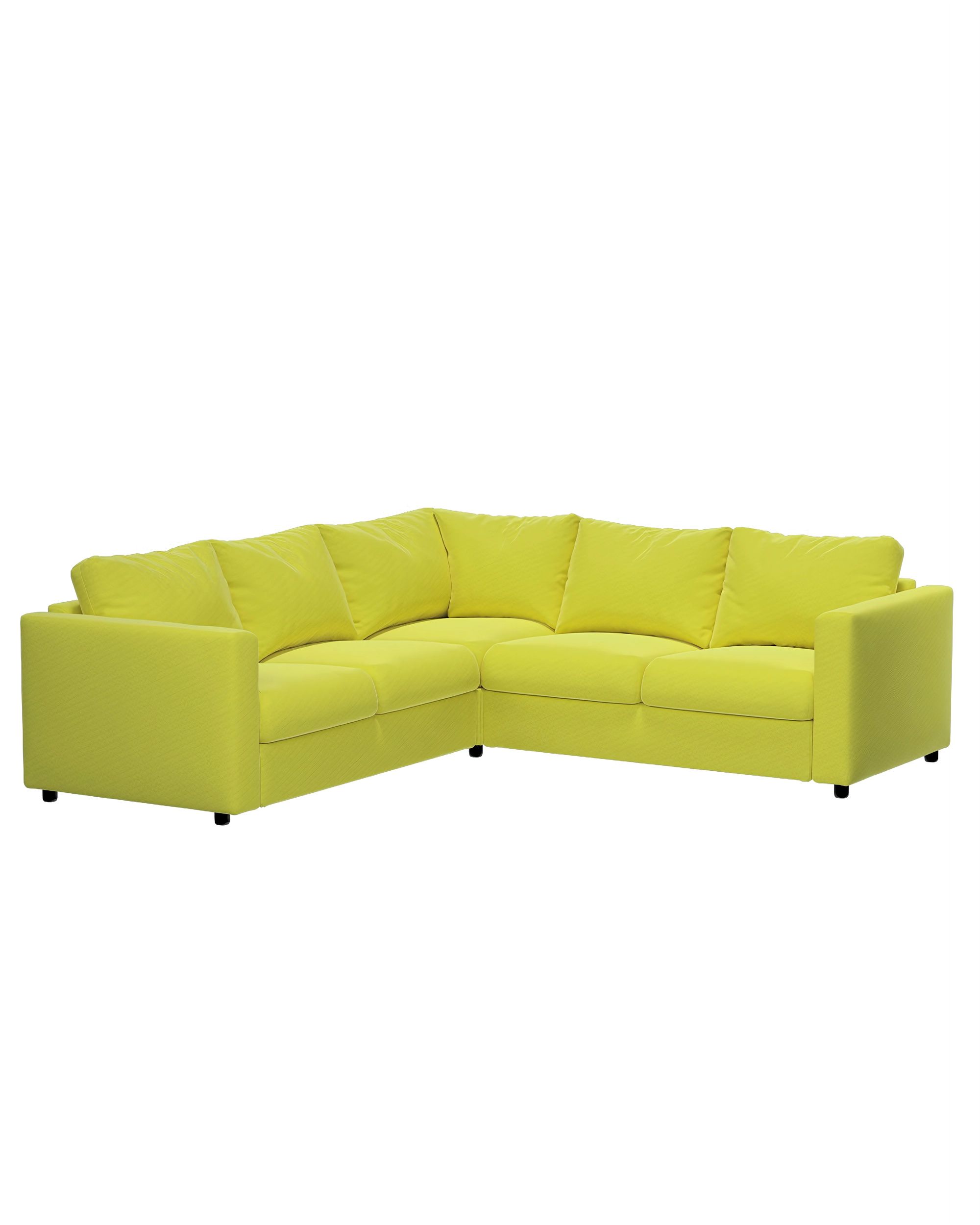 Cover for corner section Vimle product colour green fabric gloss, velvet (hover)