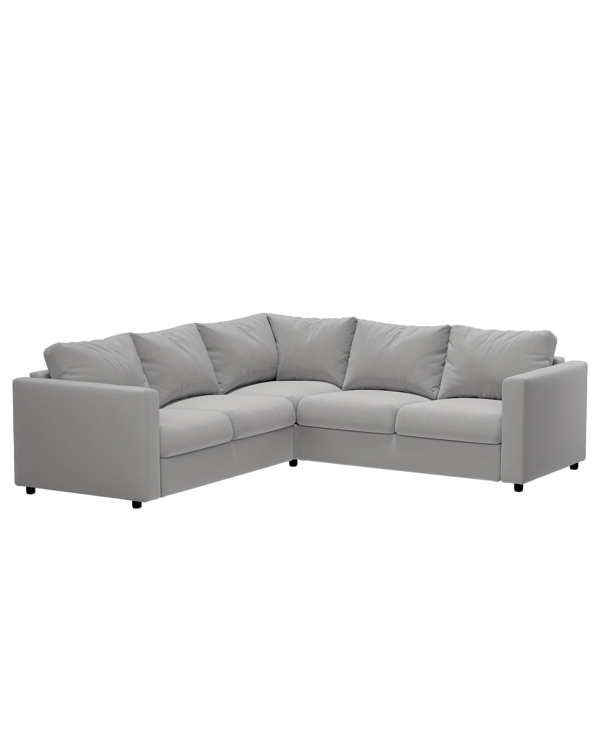 Cover for corner section Vimle product colour grey fabric velvet (hover)
