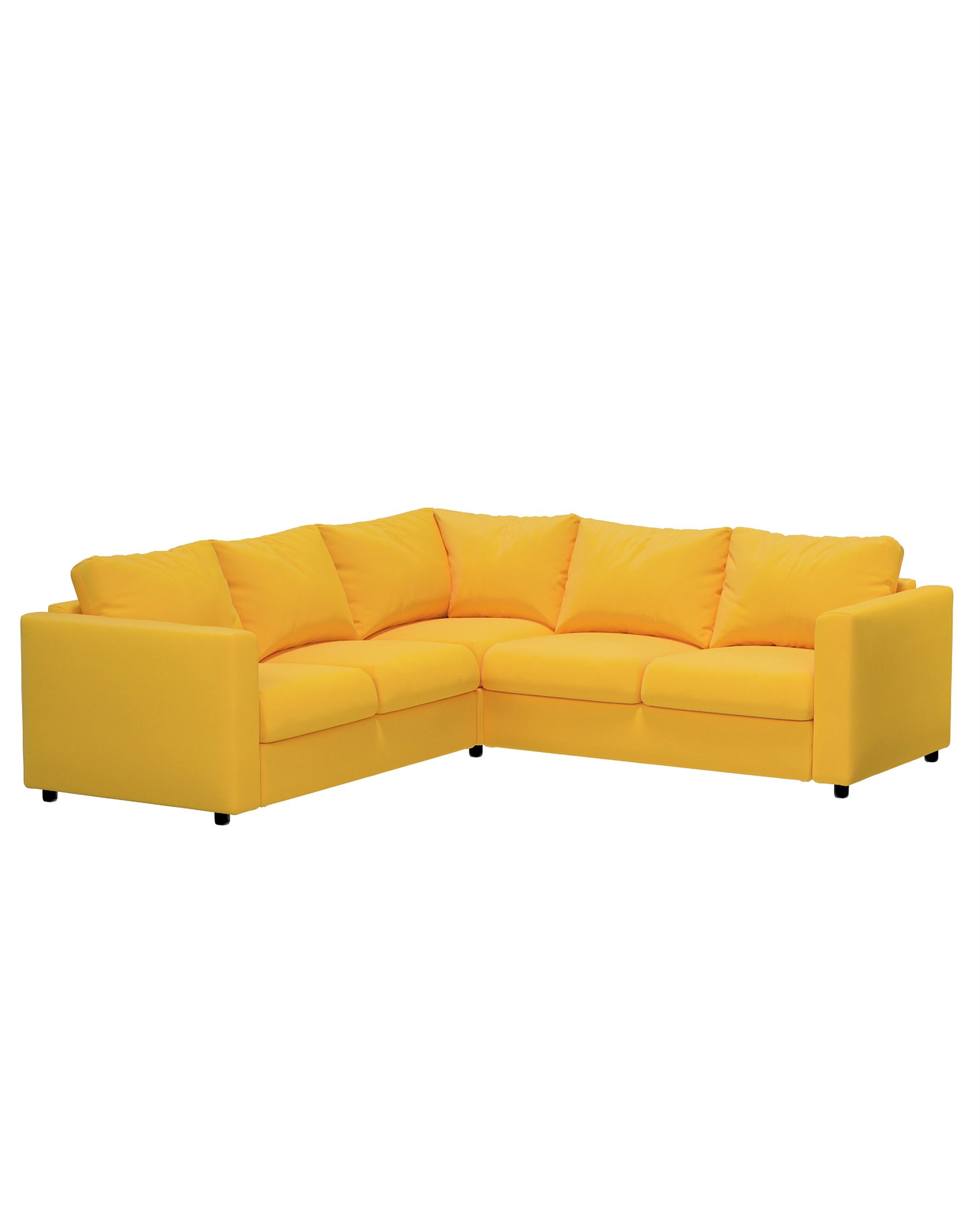Cover for corner section Vimle product colour yellow fabric velvet (hover)