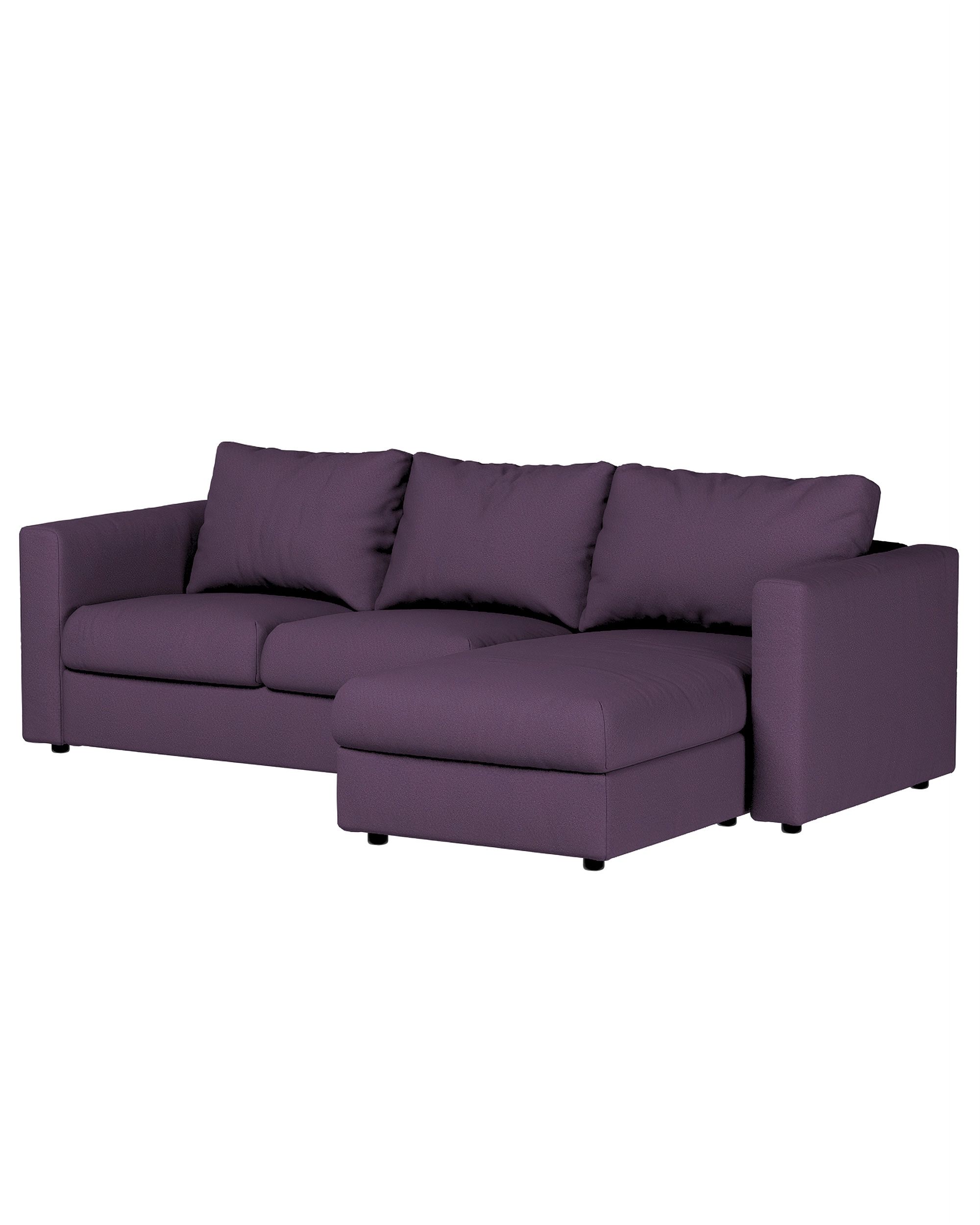 Cover for chaise section Vimle product colour purple fabric structured (hover)