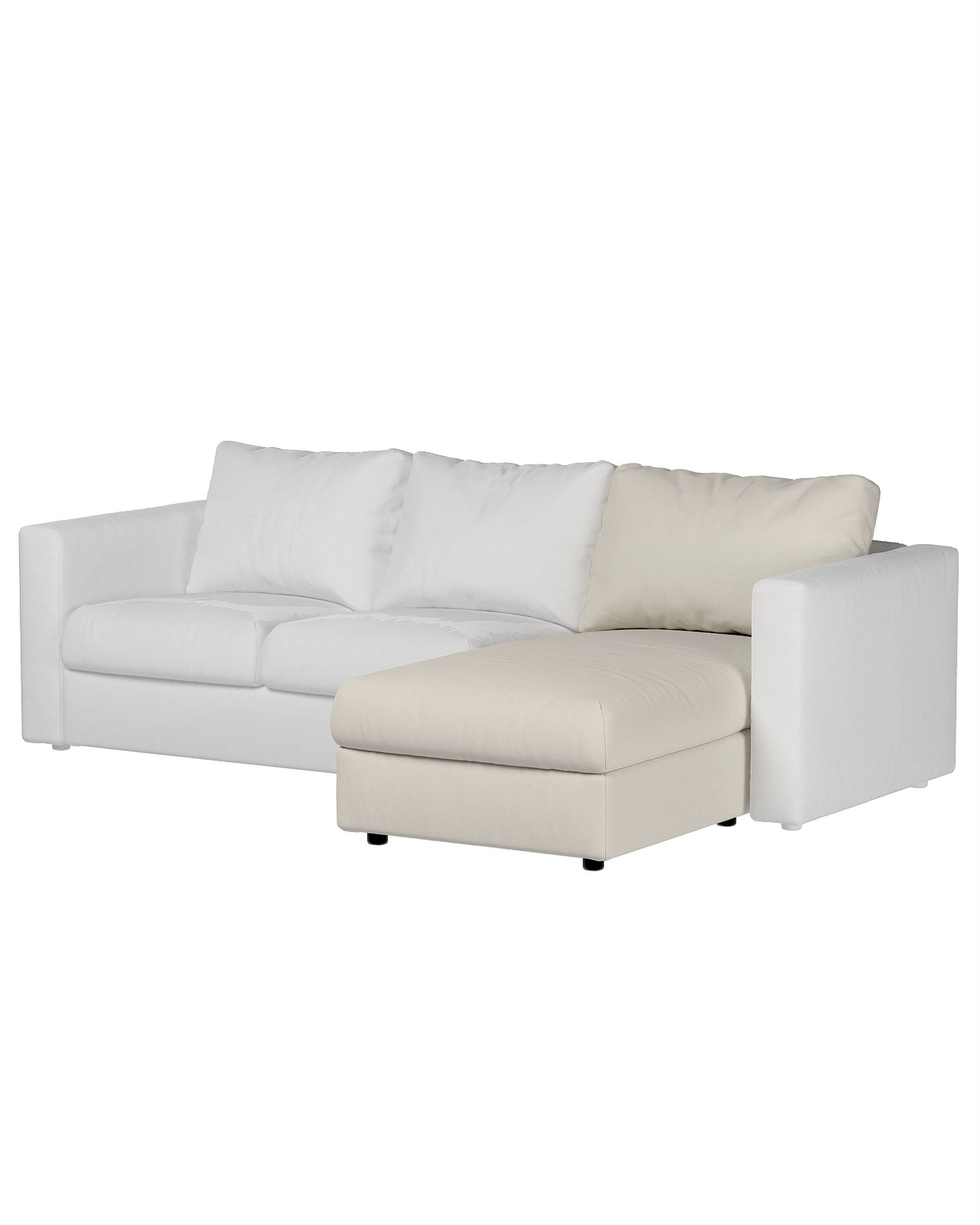 Cover for chaise section Vimle product colour grey fabric structured