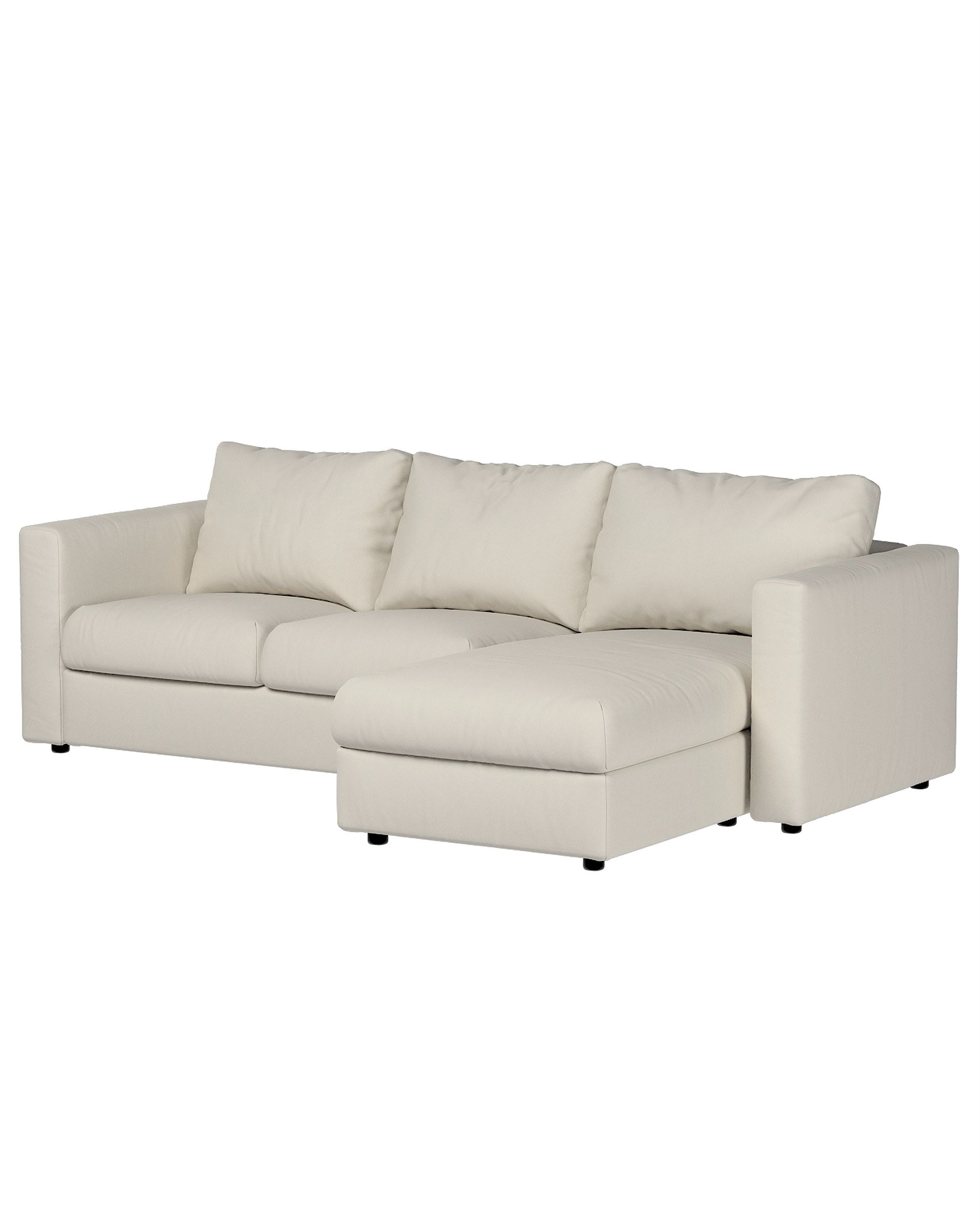 Cover for chaise section Vimle product colour grey fabric structured (hover)