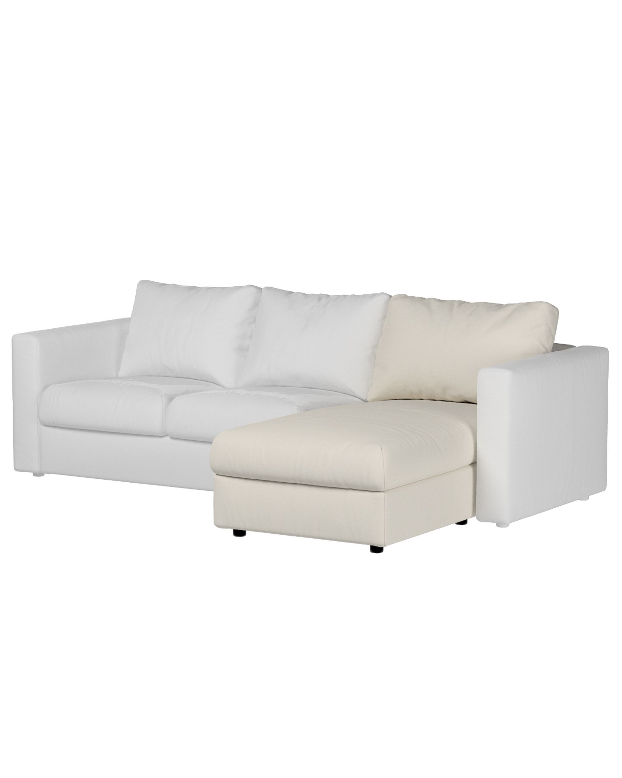 Cover for chaise section Vimle product colour grey fabric structured