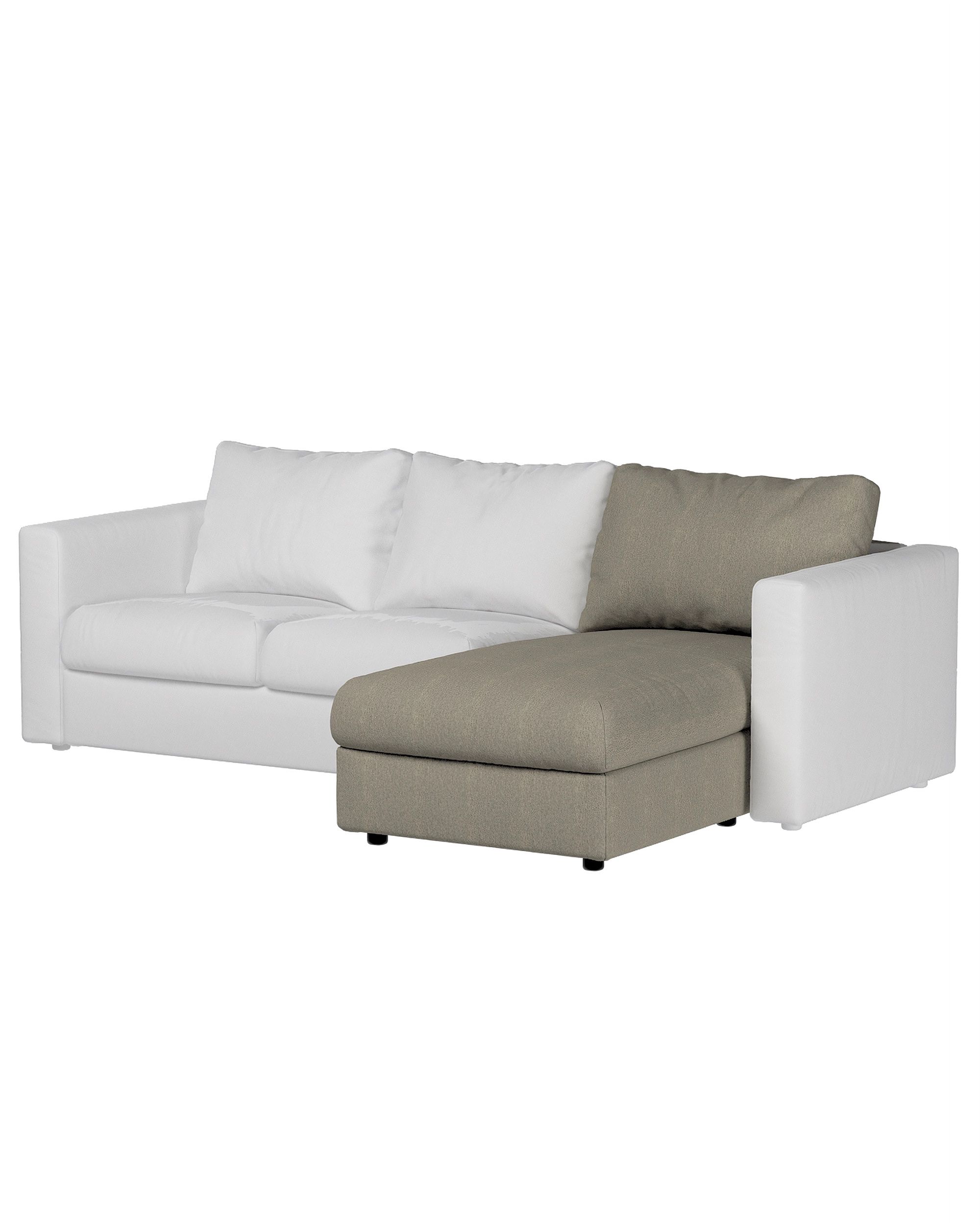 Cover for chaise section Vimle product colour beige fabric structured