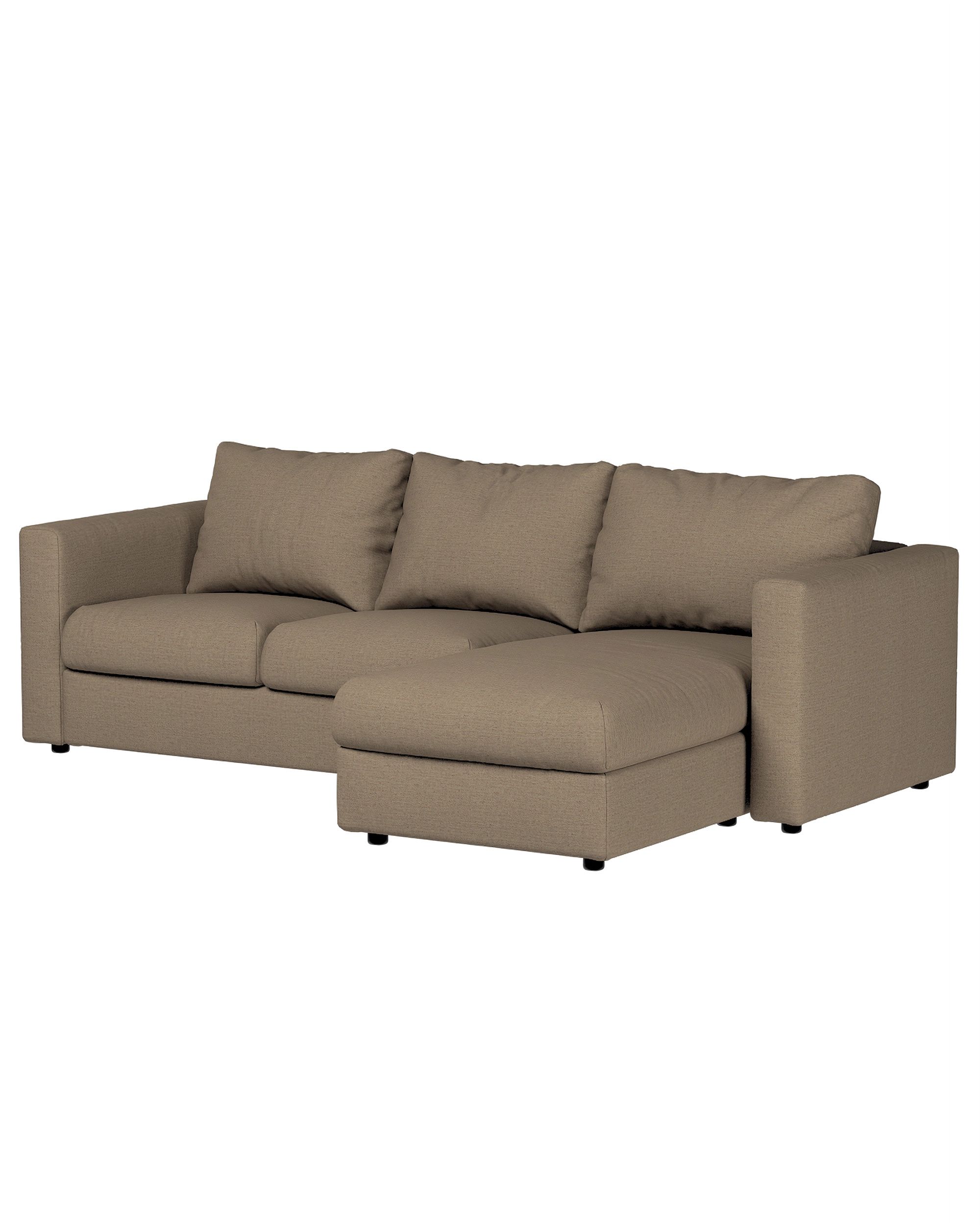 Cover for chaise section Vimle product colour beige fabric structured (hover)