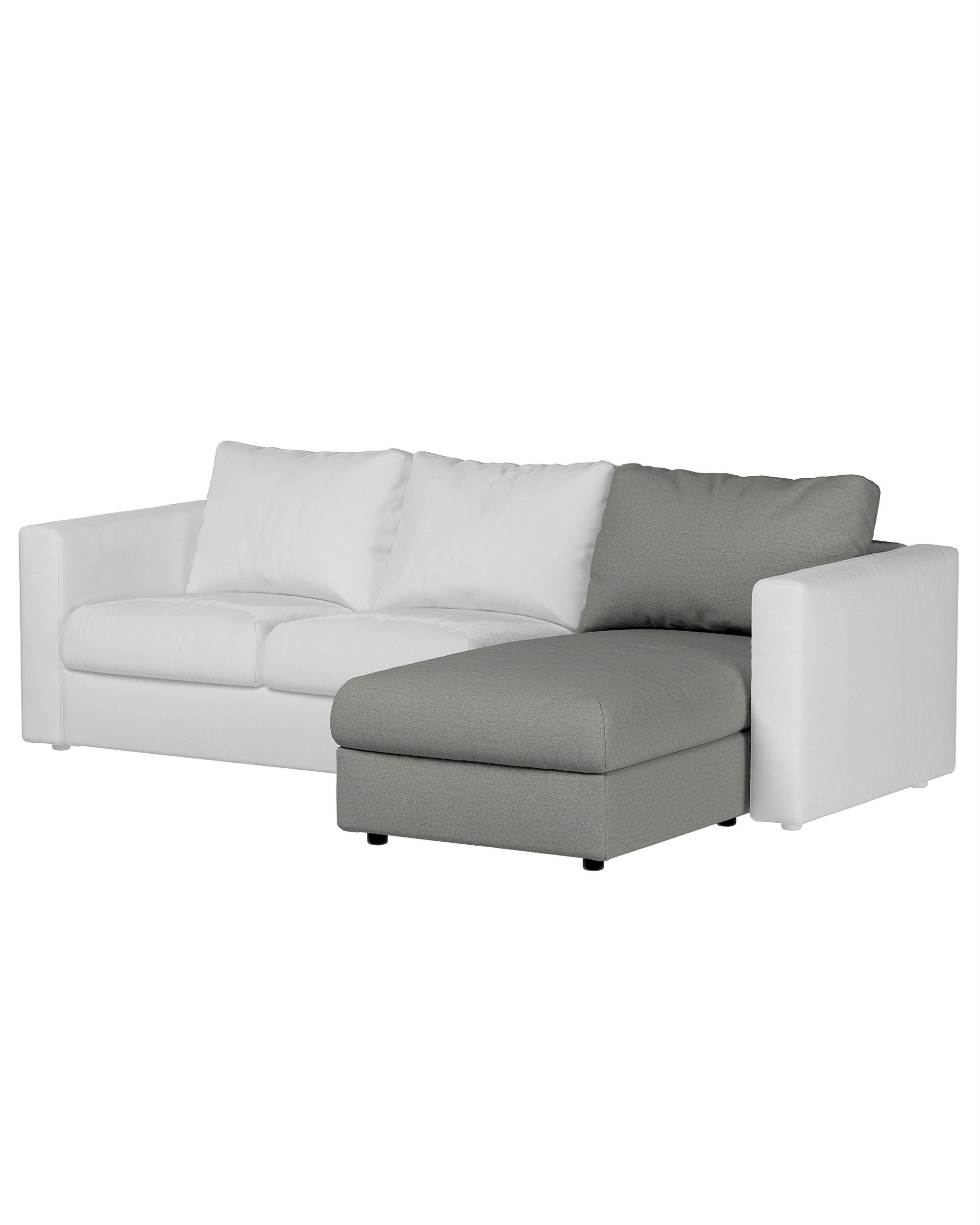 Cover for chaise section Vimle product colour blue fabric structured
