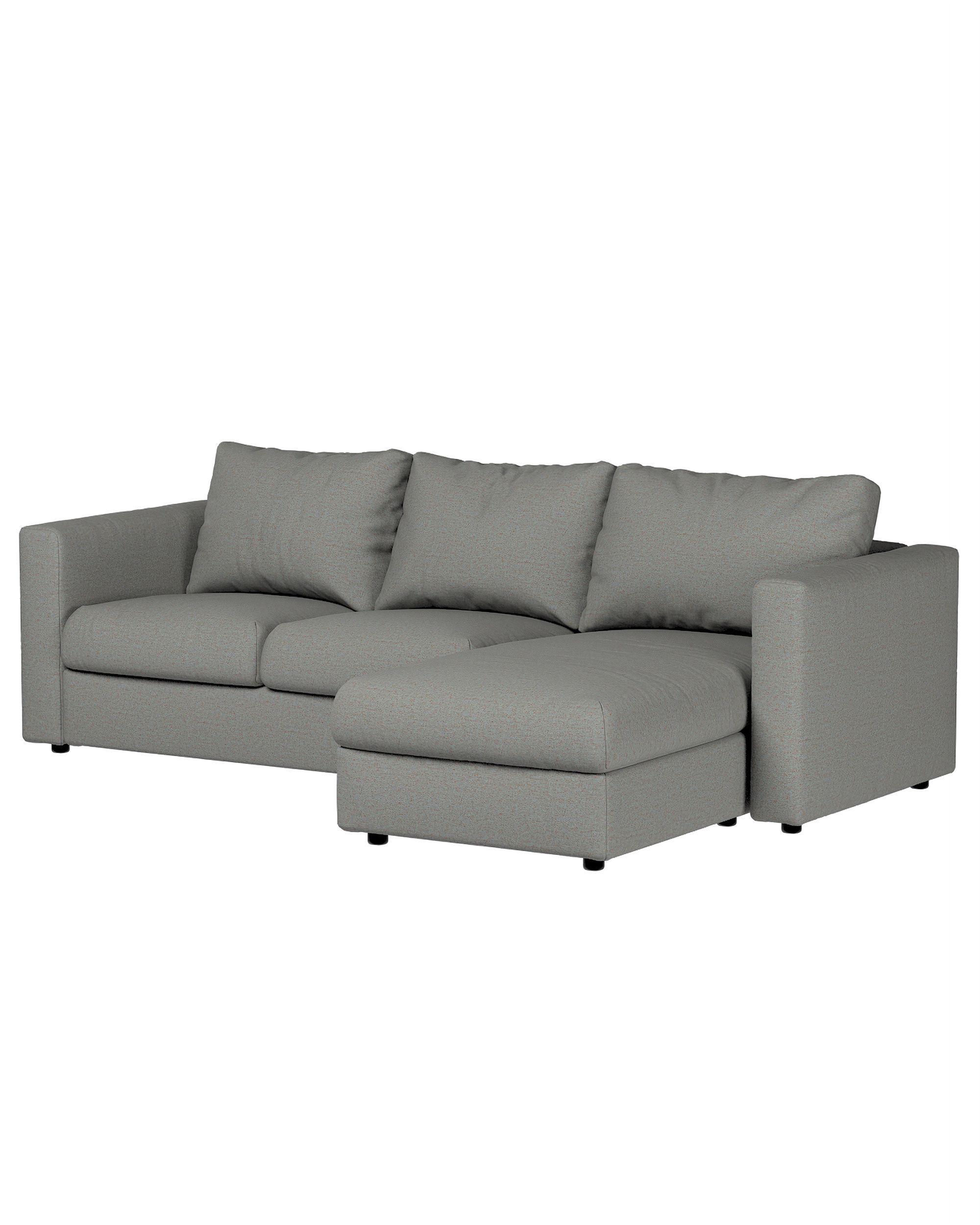 Cover for chaise section Vimle product colour blue fabric structured (hover)