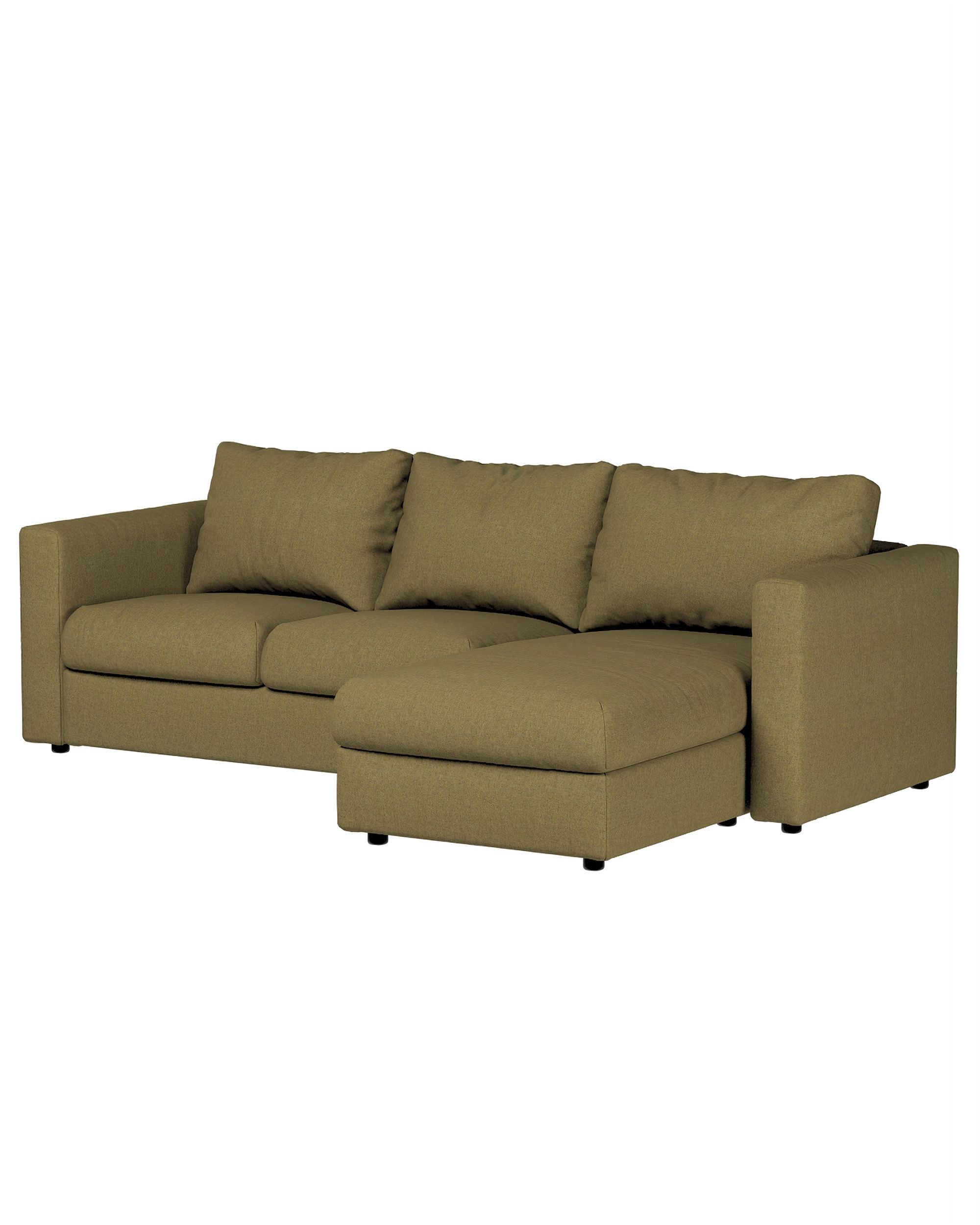 Cover for chaise section Vimle product colour green fabric structured (hover)