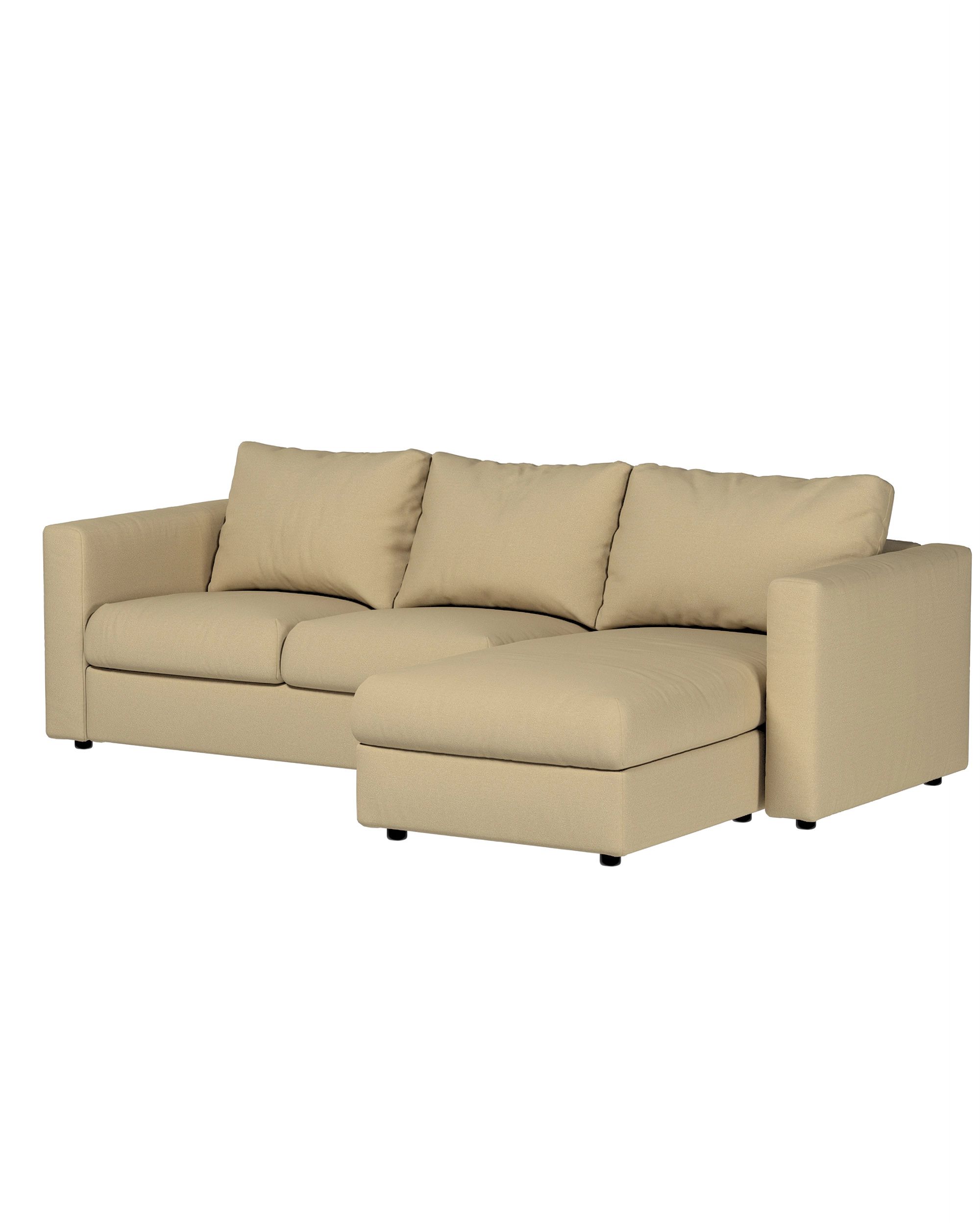 Cover for chaise section Vimle product colour green fabric structured (hover)