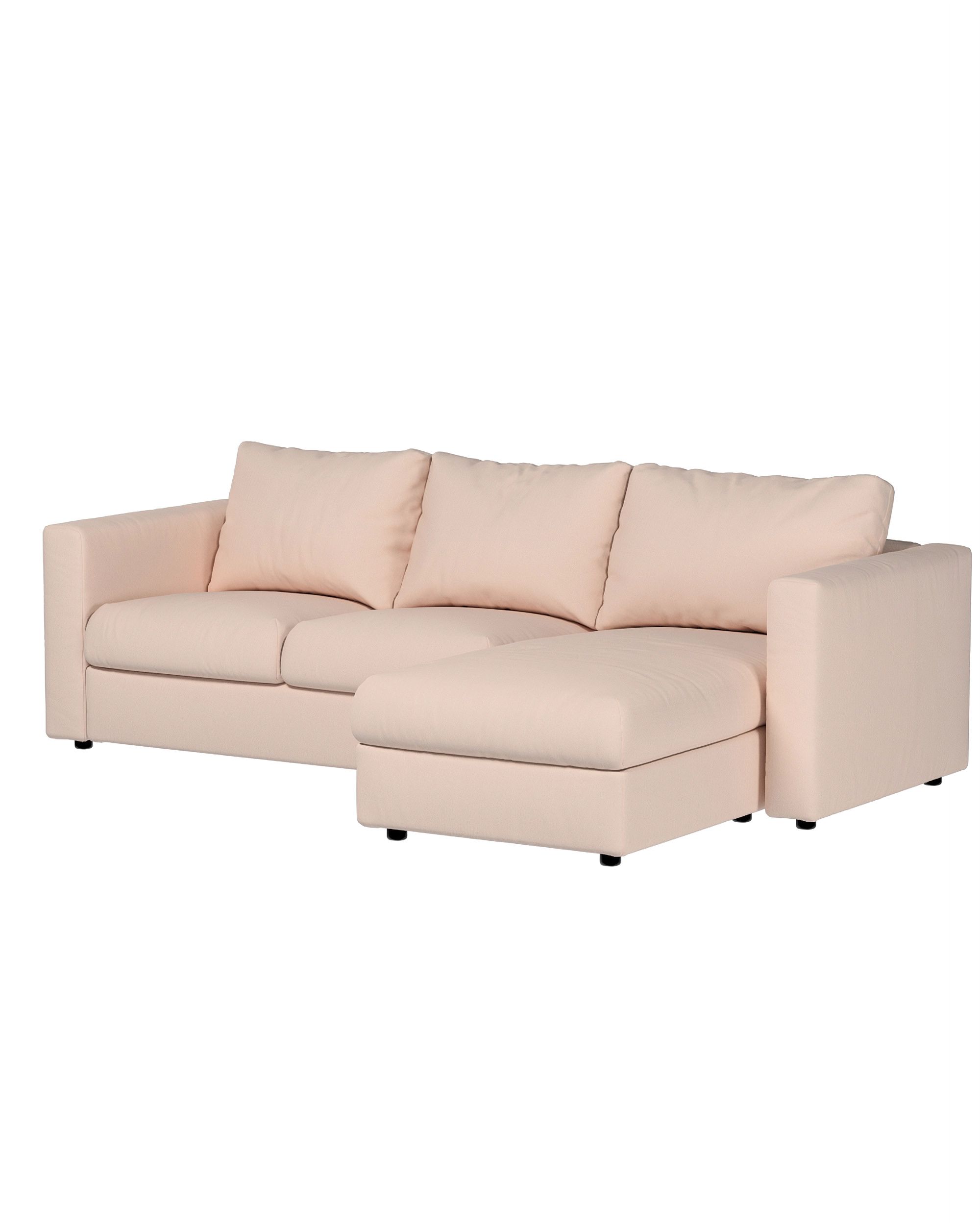 Cover for chaise section Vimle product colour pink fabric structured (hover)