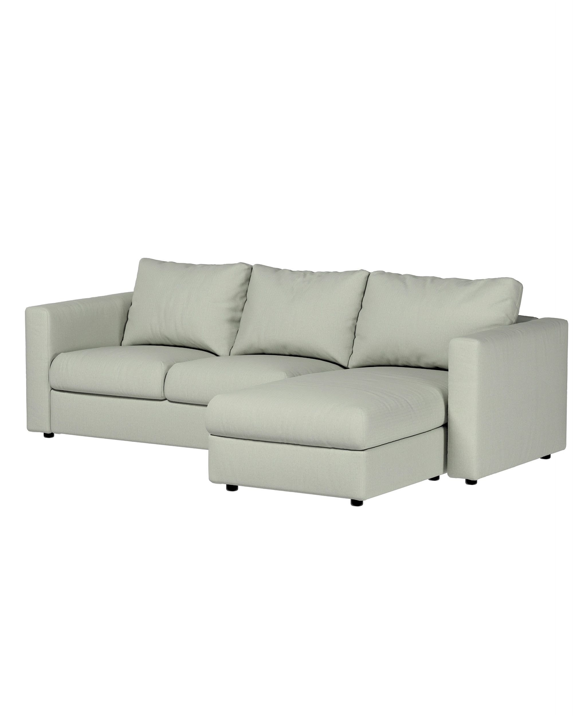 Cover for chaise section Vimle product colour blue fabric structured (hover)