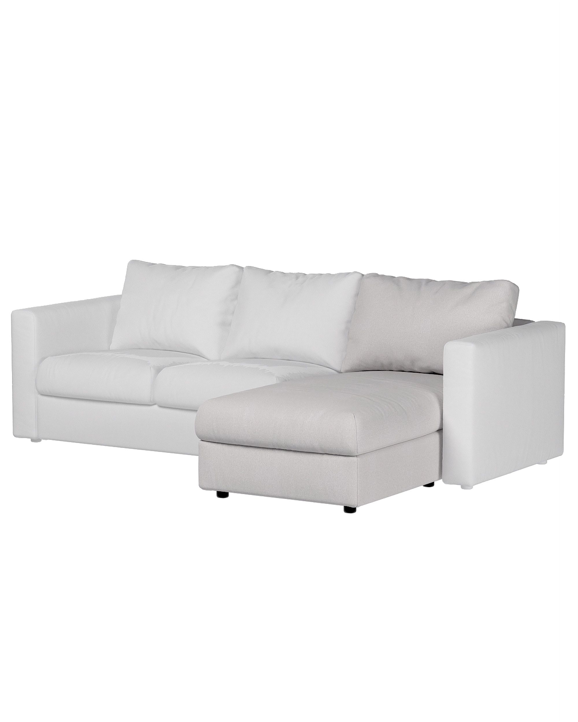 Cover for chaise section Vimle product colour grey fabric structured