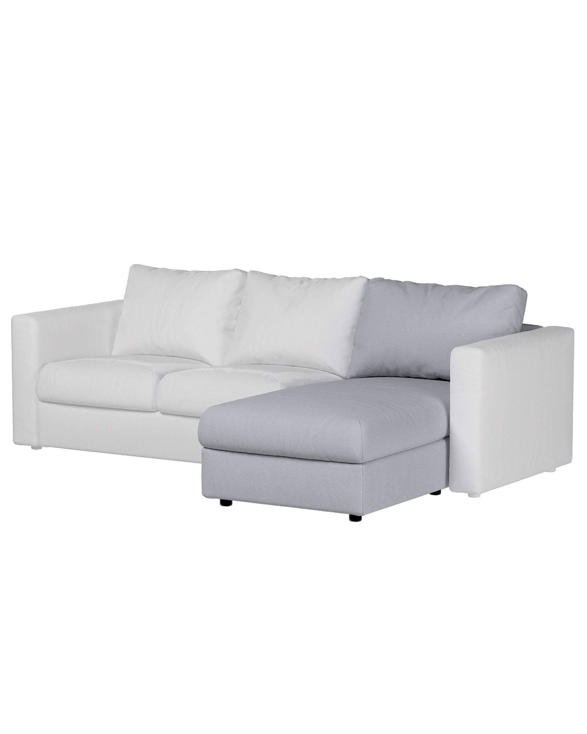 Cover for chaise section Vimle product colour blue fabric structured