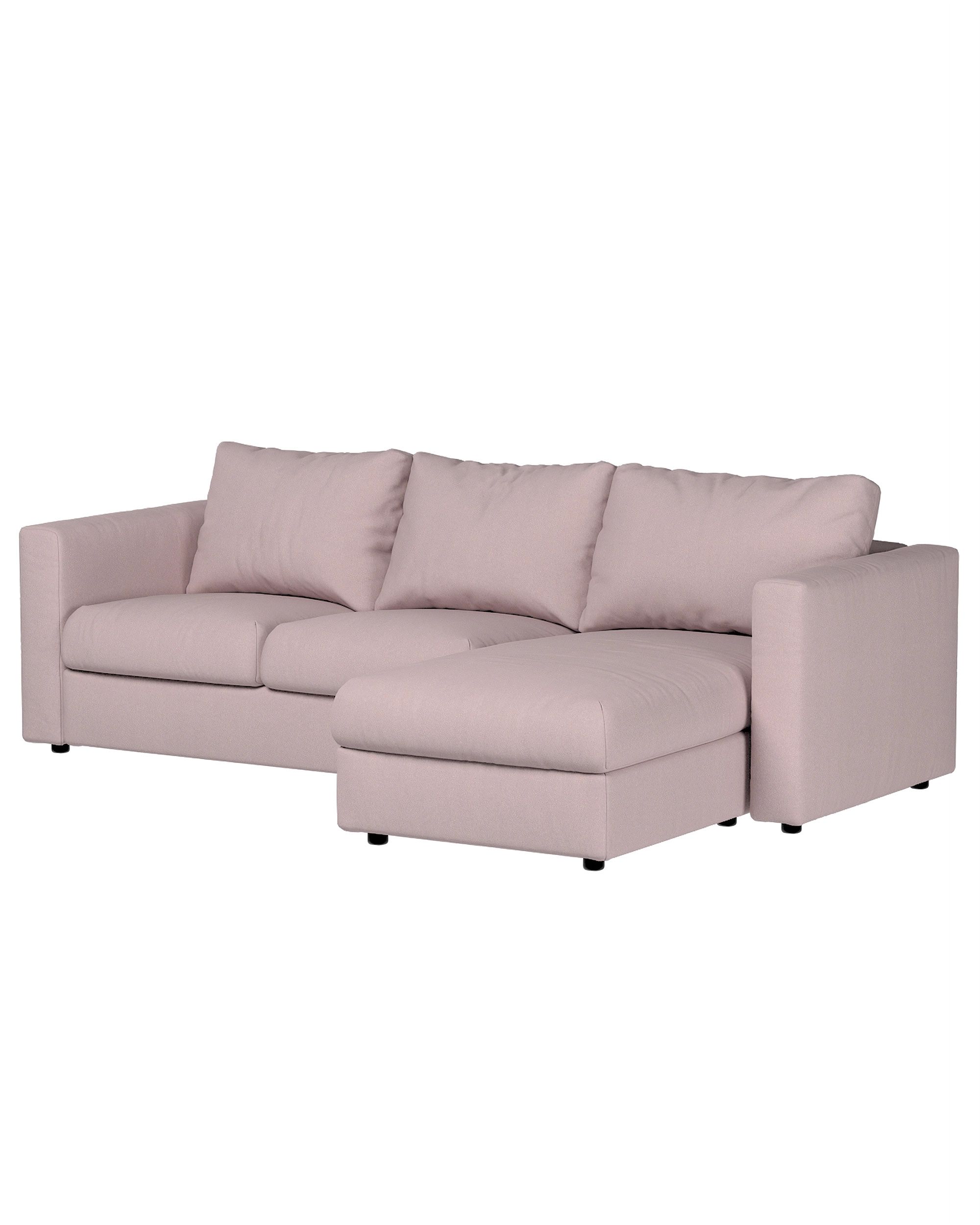 Cover for chaise section Vimle product colour pink fabric structured (hover)