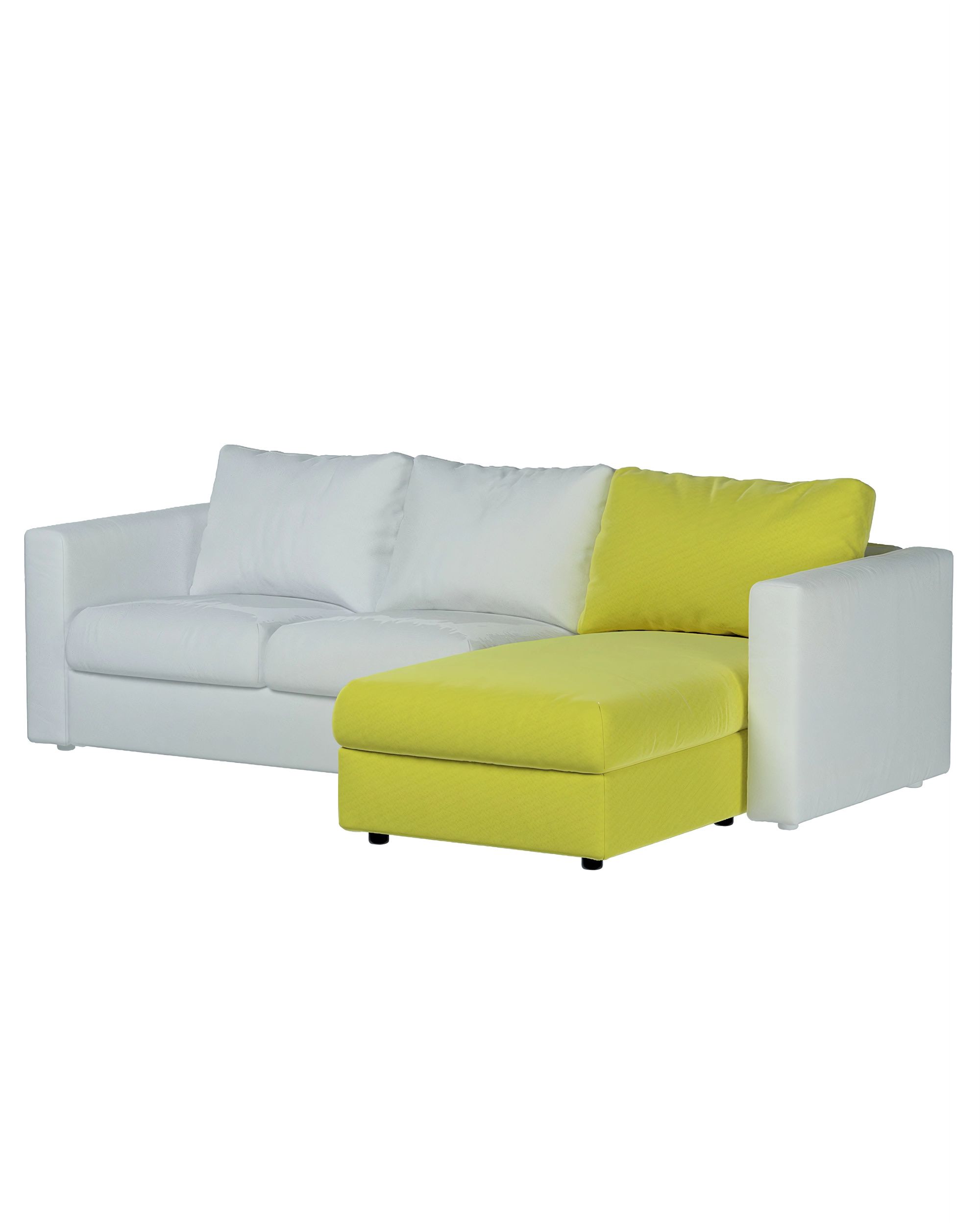 Cover for chaise section Vimle product colour green fabric gloss, velvet