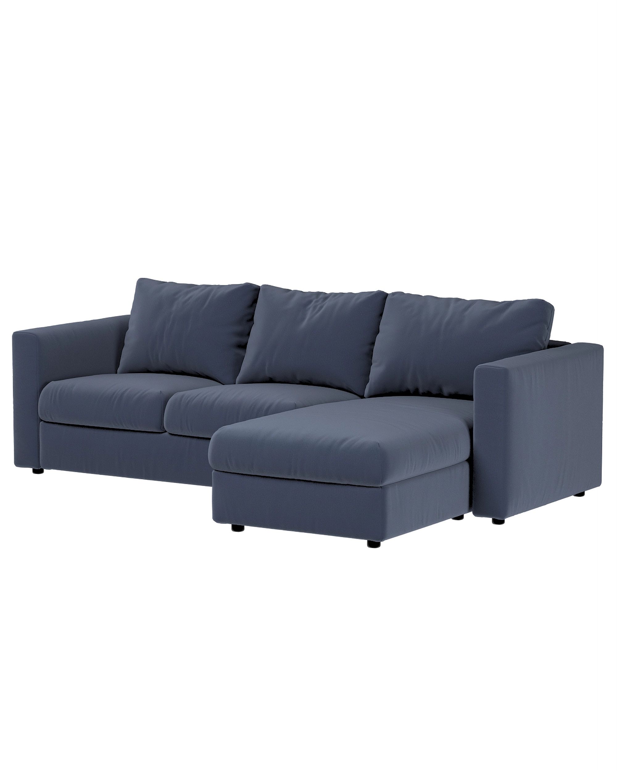 Cover for chaise section Vimle product colour navy blue fabric velvet (hover)