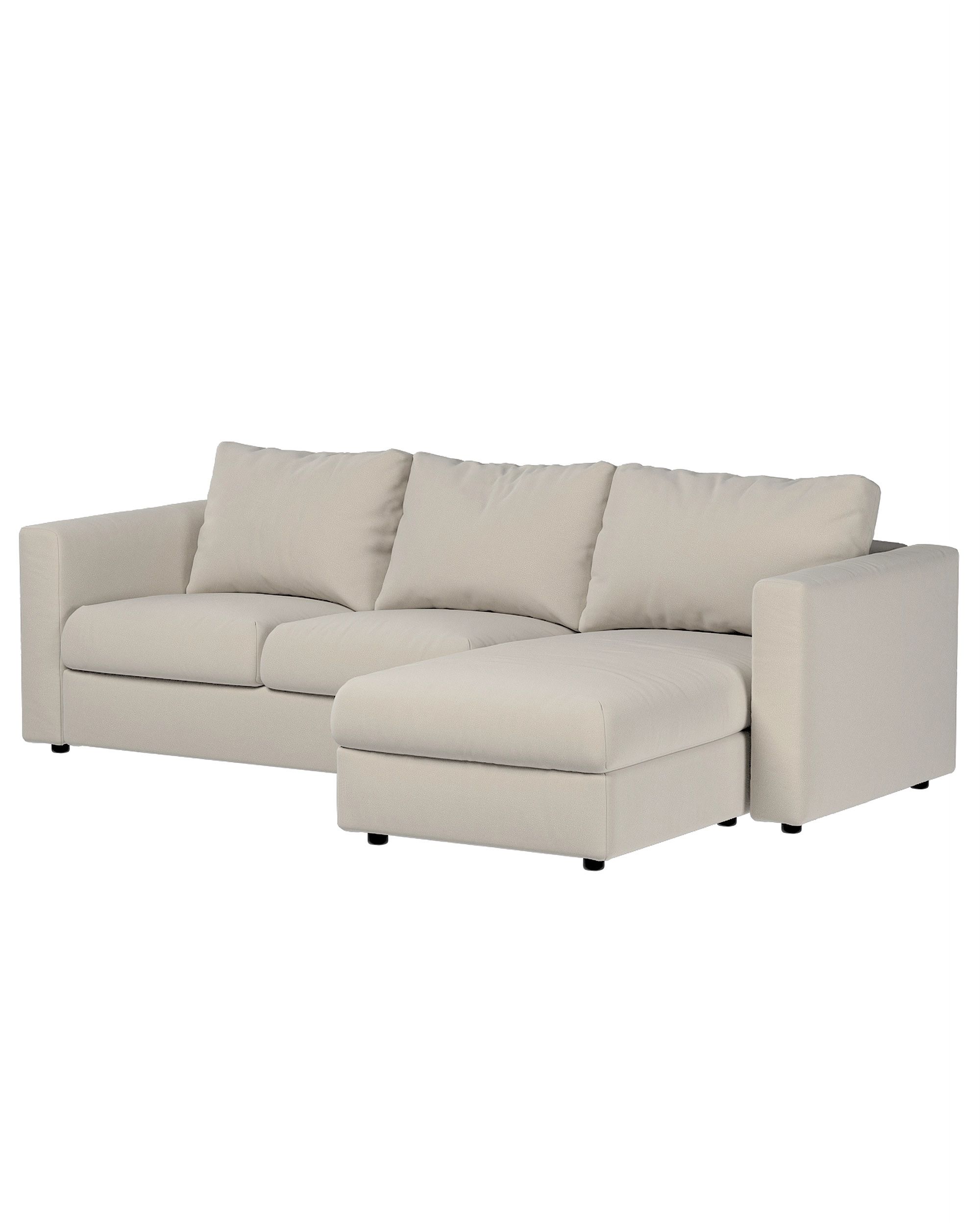 Cover for chaise section Vimle product colour grey fabric velvet (hover)