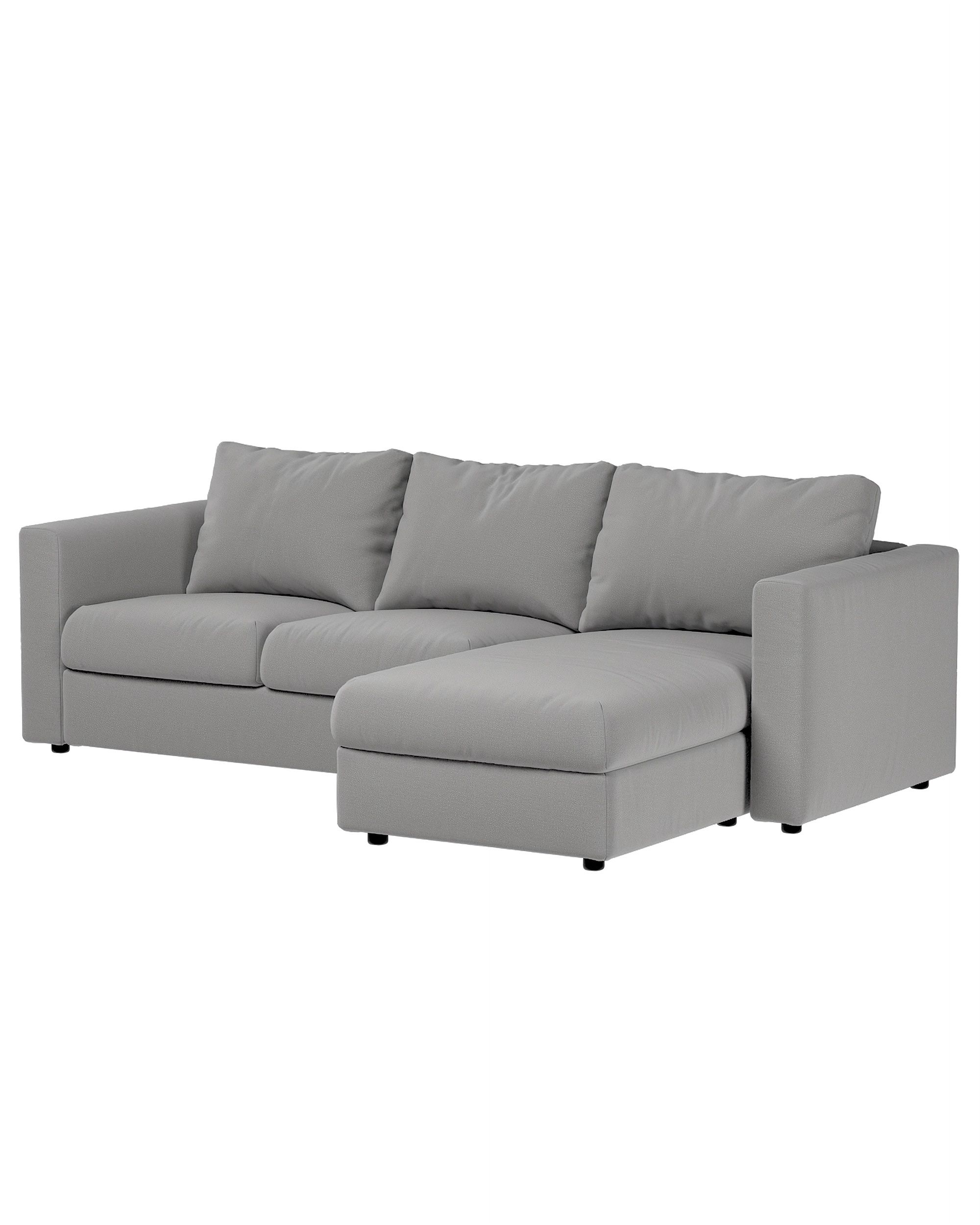 Cover for chaise section Vimle product colour grey fabric velvet (hover)